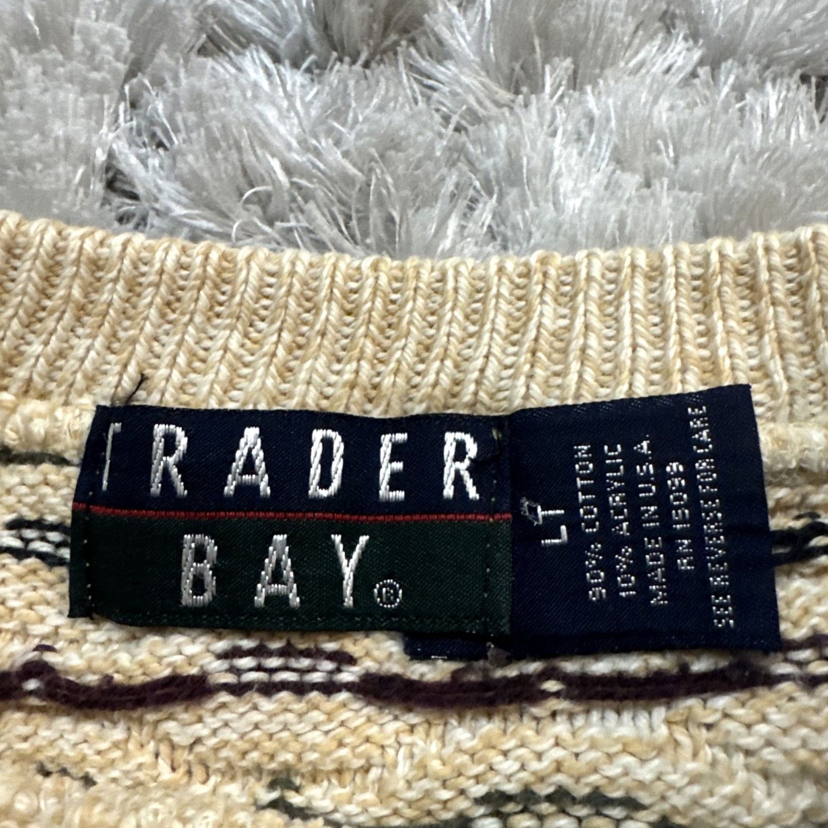 Coogi VINTAGE Trader Bay Coogi Style Knit Sweater Large Tall Y2K 90's Textured Size US L / EU 52-54 / 3 - 4 Thumbnail