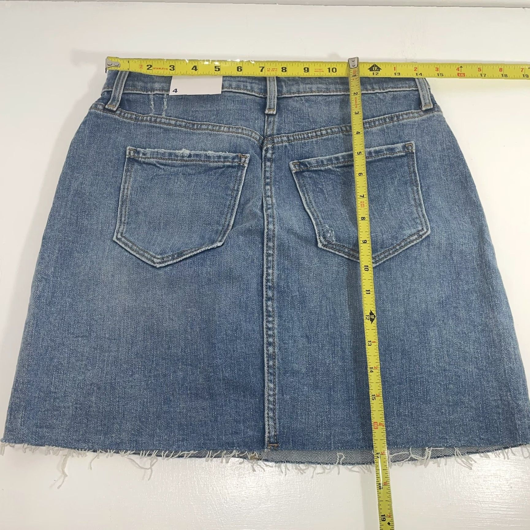 Old Navy VINTAGE? Old Navy Blue Jean Skirt Women Size 4 Distressed Style New NWT RN#160476 Size 27" / US 4 / IT 40 - 4 Thumbnail