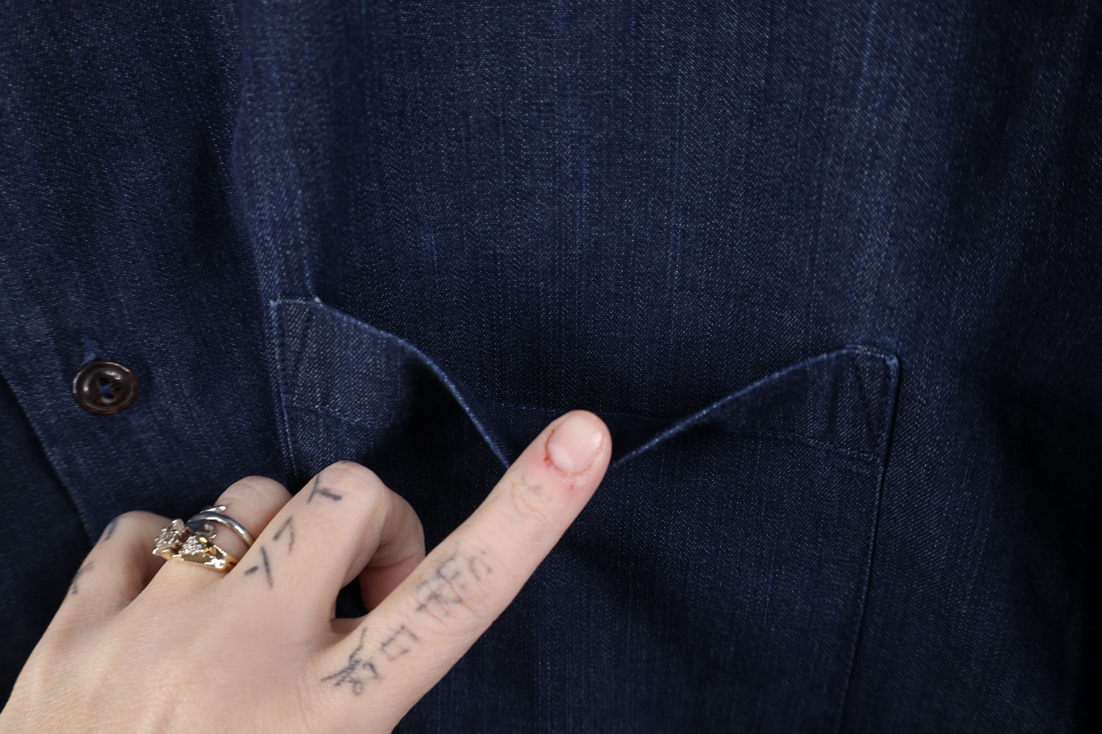 Orvis Vintage Orvis Denim Collared Button Down Shirt Indigo Size US XXL / EU 58 / 5 - 6 Thumbnail