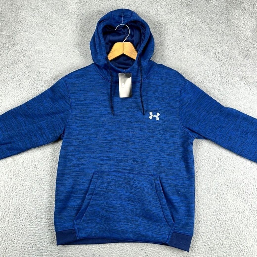 Under Armour Under Armour Mens Hoodie Sweatshirt Medium Blue Heather Drawstring Pullover NEW Size US M / EU 48-50 / 2 - 3 Thumbnail