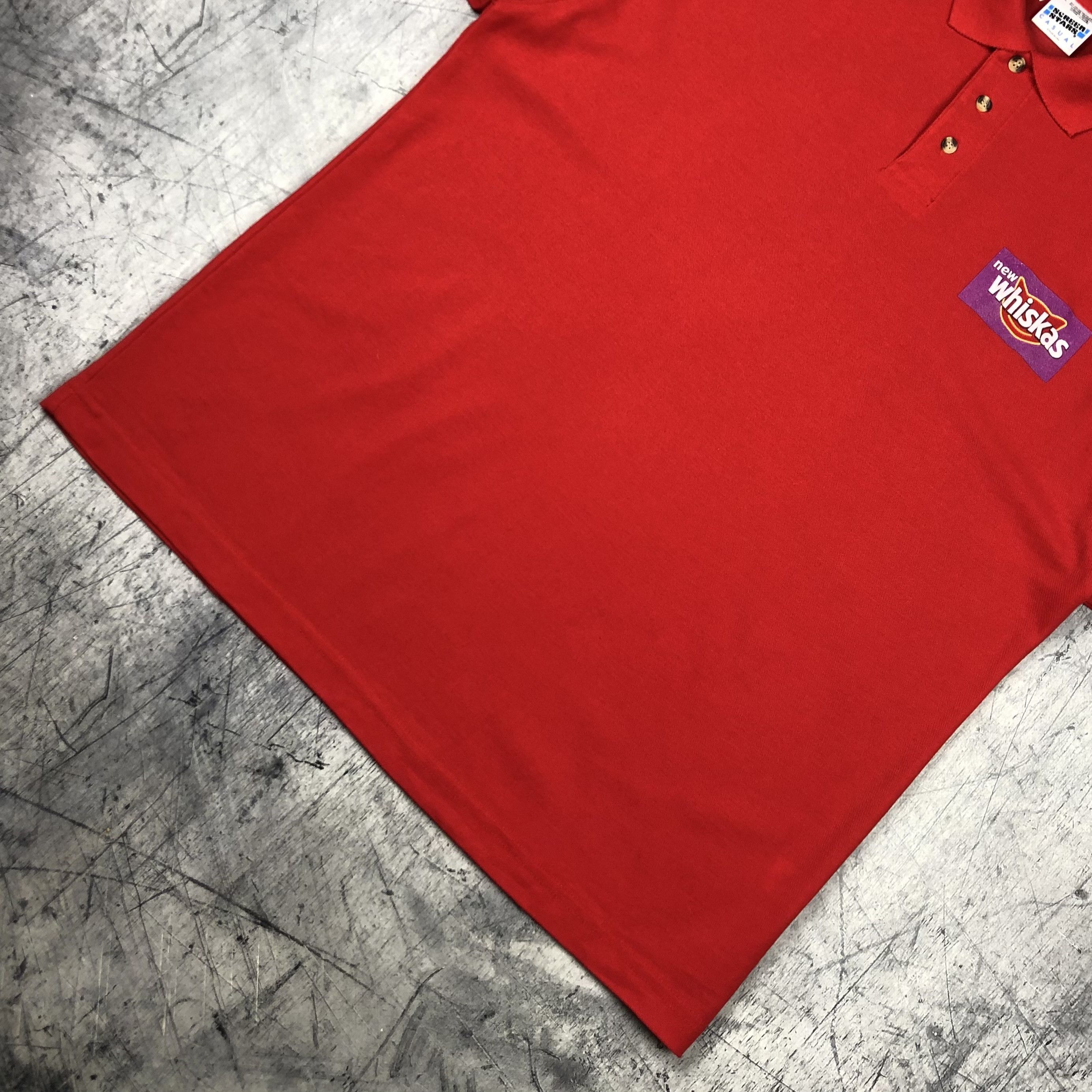 Vintage 90s New Whiskas Catisfaction Cats Screen Stars Polo Tee Size US XL / EU 56 / 4 - 12 Thumbnail