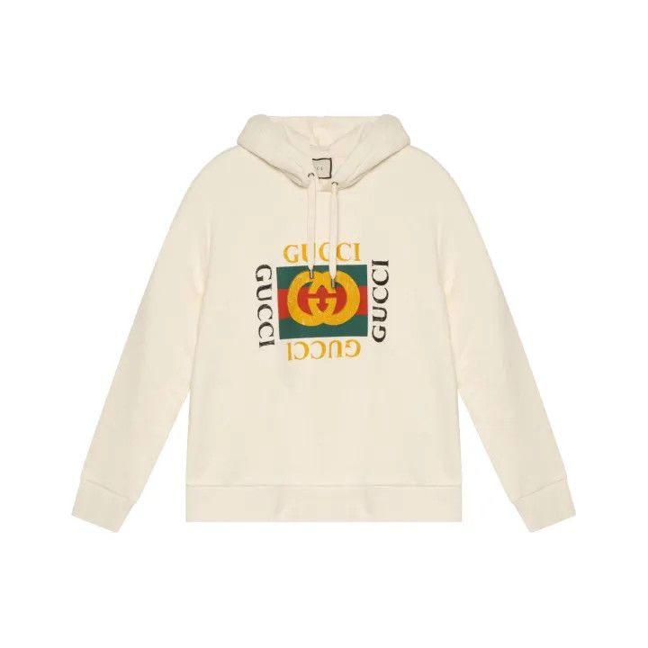 Gucci Logo Print Hooded Sweatshirt for Men