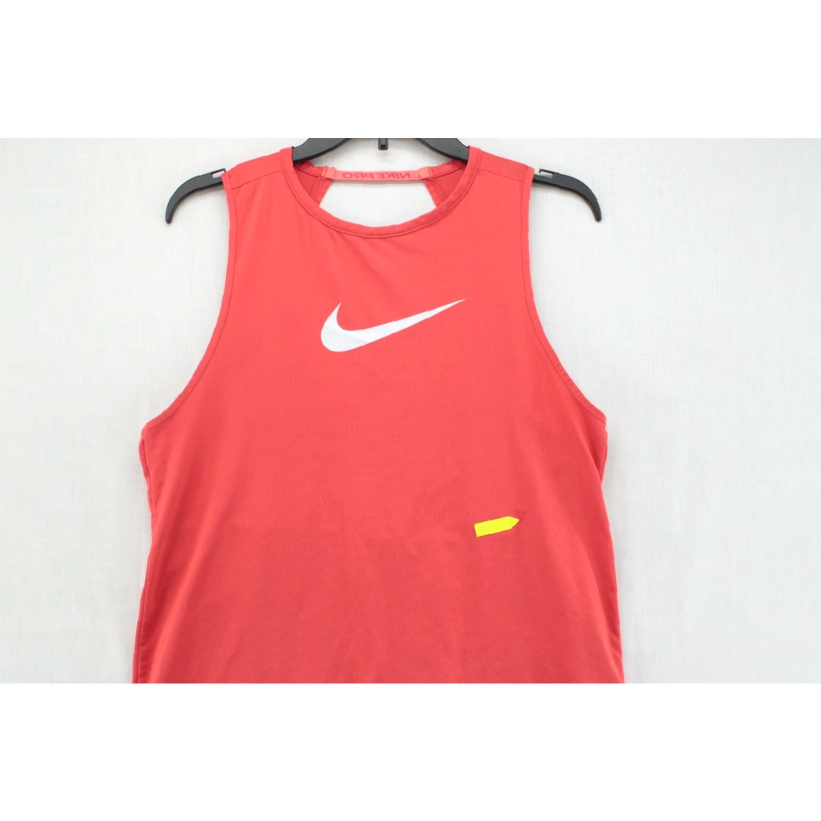 Nike Nike Pro Essential Swoosh Tank Top Women Medium Orange Open Back Athleisure Sleeveless Racerback Shirt Size M / US 6-8 / IT 42-44 - 3 Thumbnail