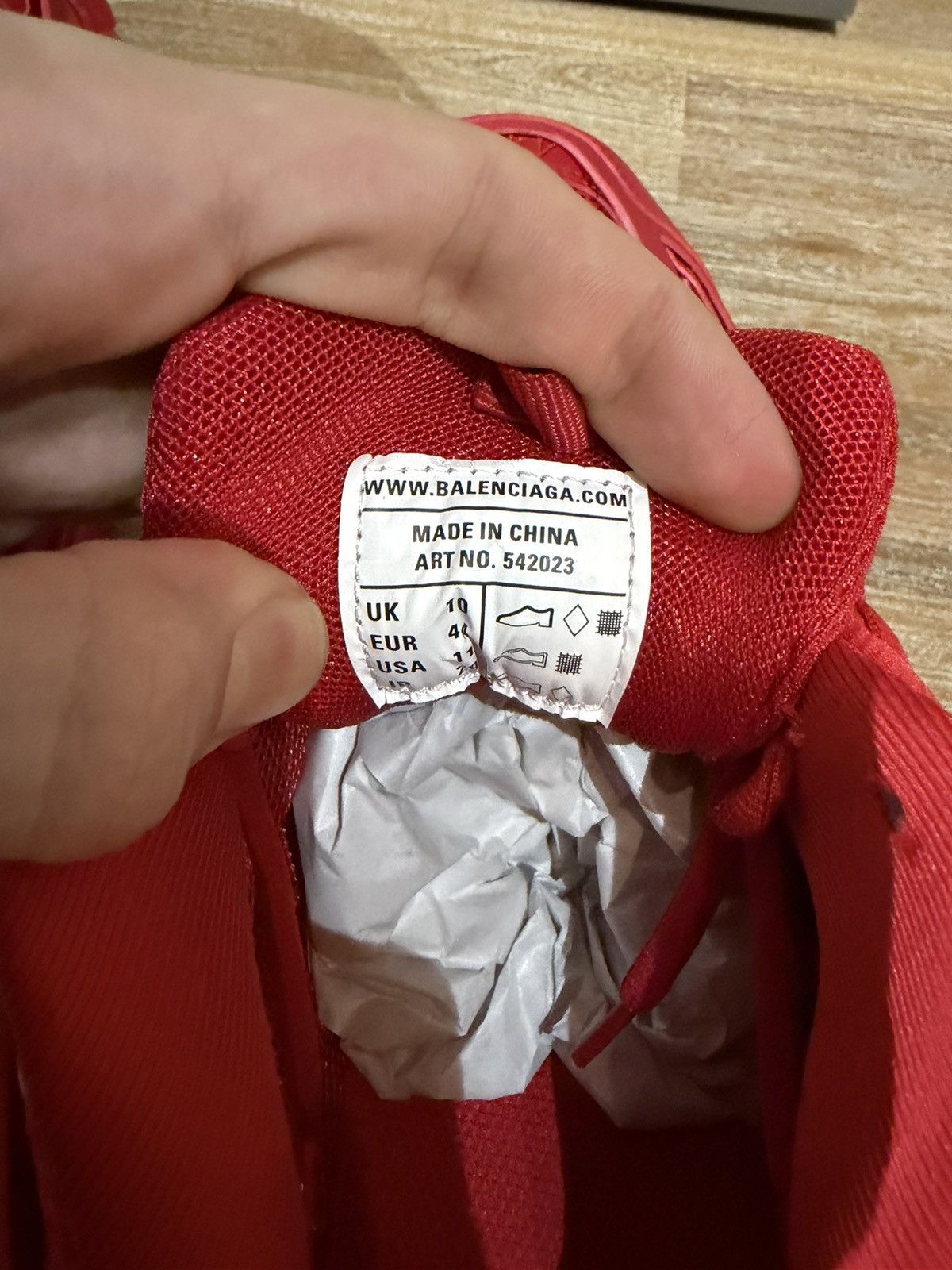Balenciaga Red Balenciaga Track 1.0 Size US 11 / EU 44 - 9 Thumbnail