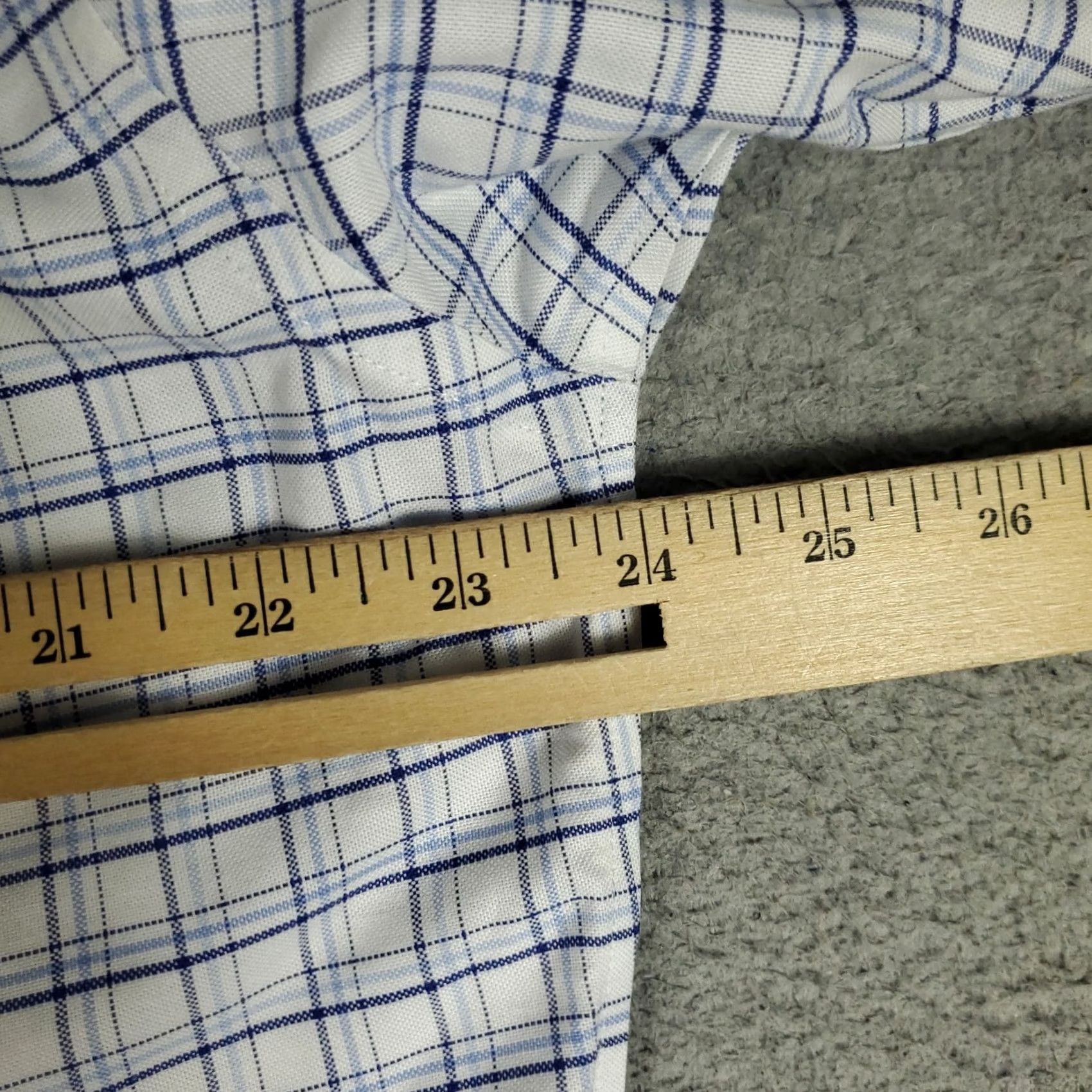 Brooks Brothers Brooks Brothers Shirt Mens 15.5 Blue Plaid Dress Button Up Long Sleeve Size 42R - 5 Thumbnail