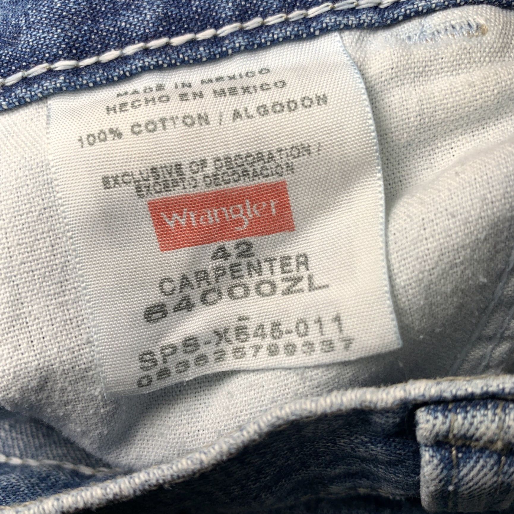 Wrangler Wrangler Carpenter Shorts Blue Jean Mens 42 Denim Work Cargo Authentic Denim Carpenters Regular Rise 5-Pocket Zip Belt Loops Size US 38 / EU 54 - 8 Thumbnail