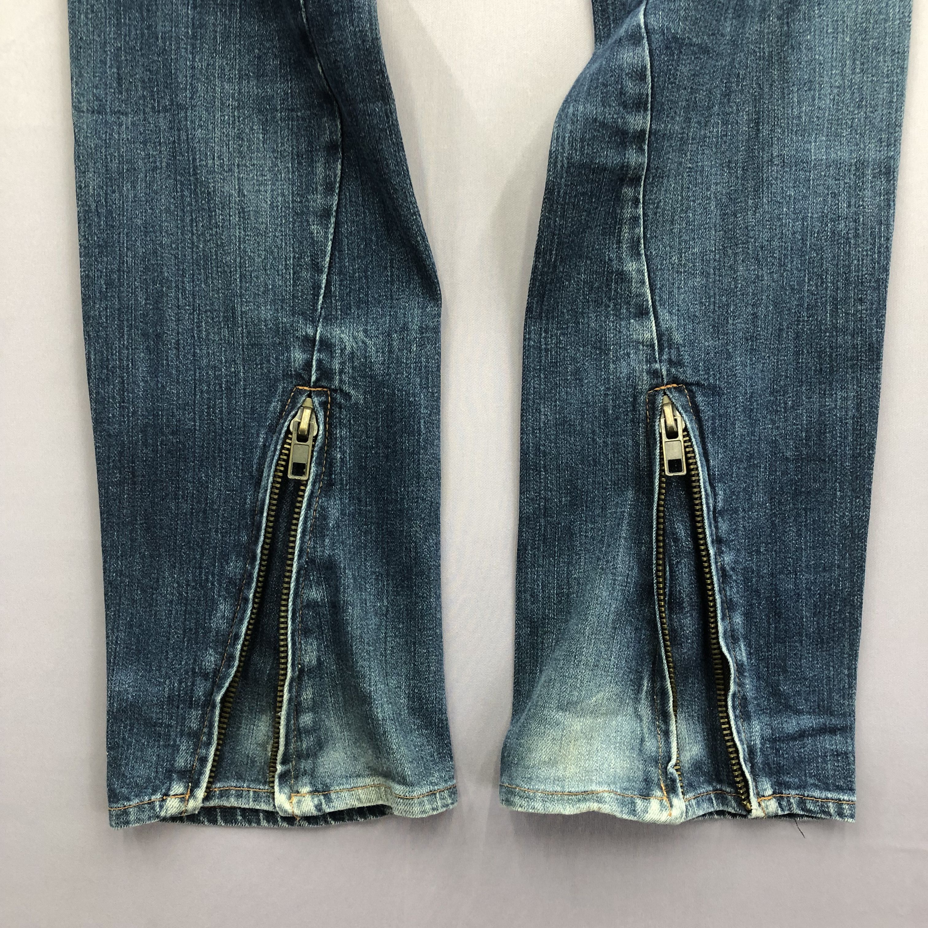 Japanese Brand 2000s 6Rageblue Multi Pocket Zipper Jeans Faded Skater Denim Size US 32 / EU 48 - 6 Thumbnail