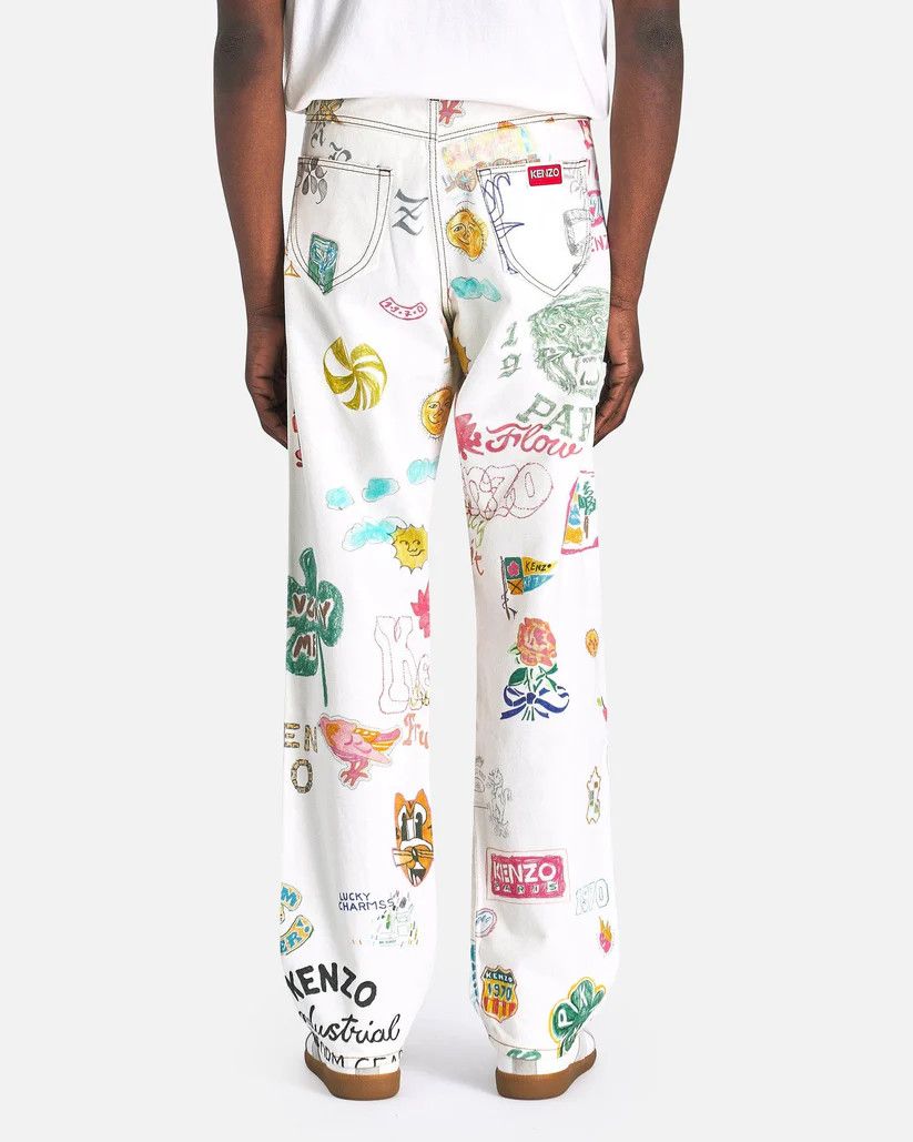 Kenzo o1s1v1r1oon0925 Denim Pants in Multicolor Size US 32 / EU 48 - 2 Thumbnail