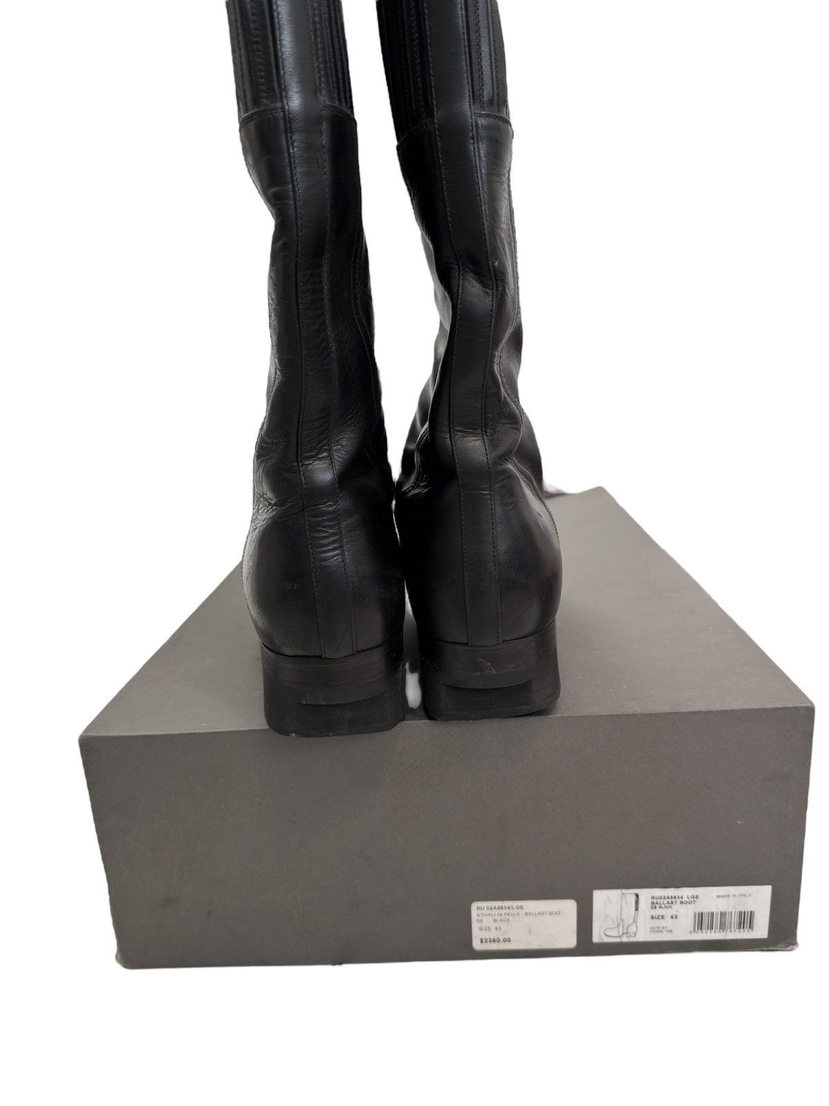 Rick Owens Sz43 High Leather Ballast Boot Size US 10 / EU 43 - 11 Thumbnail