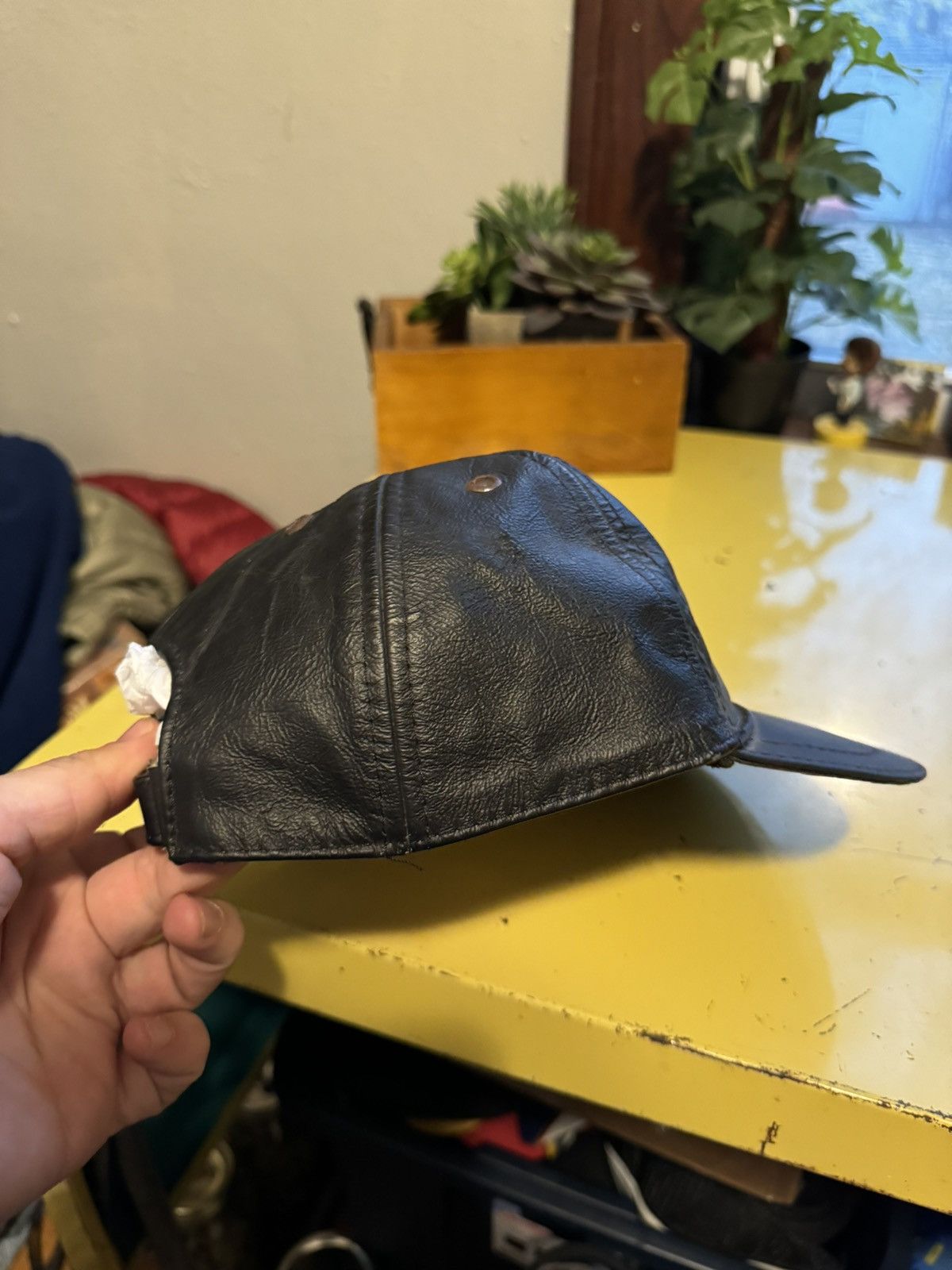 Harley Davidson × Vintage Vintage Harley Davidson Leather Hat Size ONE SIZE - 5 Thumbnail