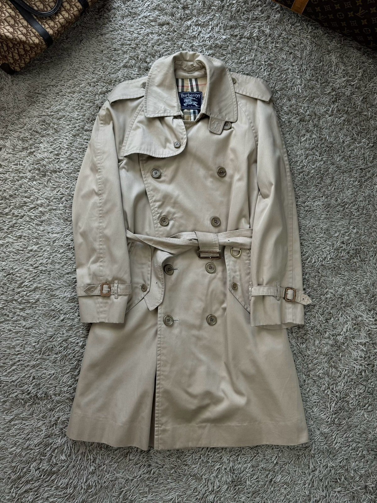 Burberry × Vintage Vintage trench coat Burberry original luxury streetwear item Size M / US 6-8 / IT 42-44 - 2 Thumbnail