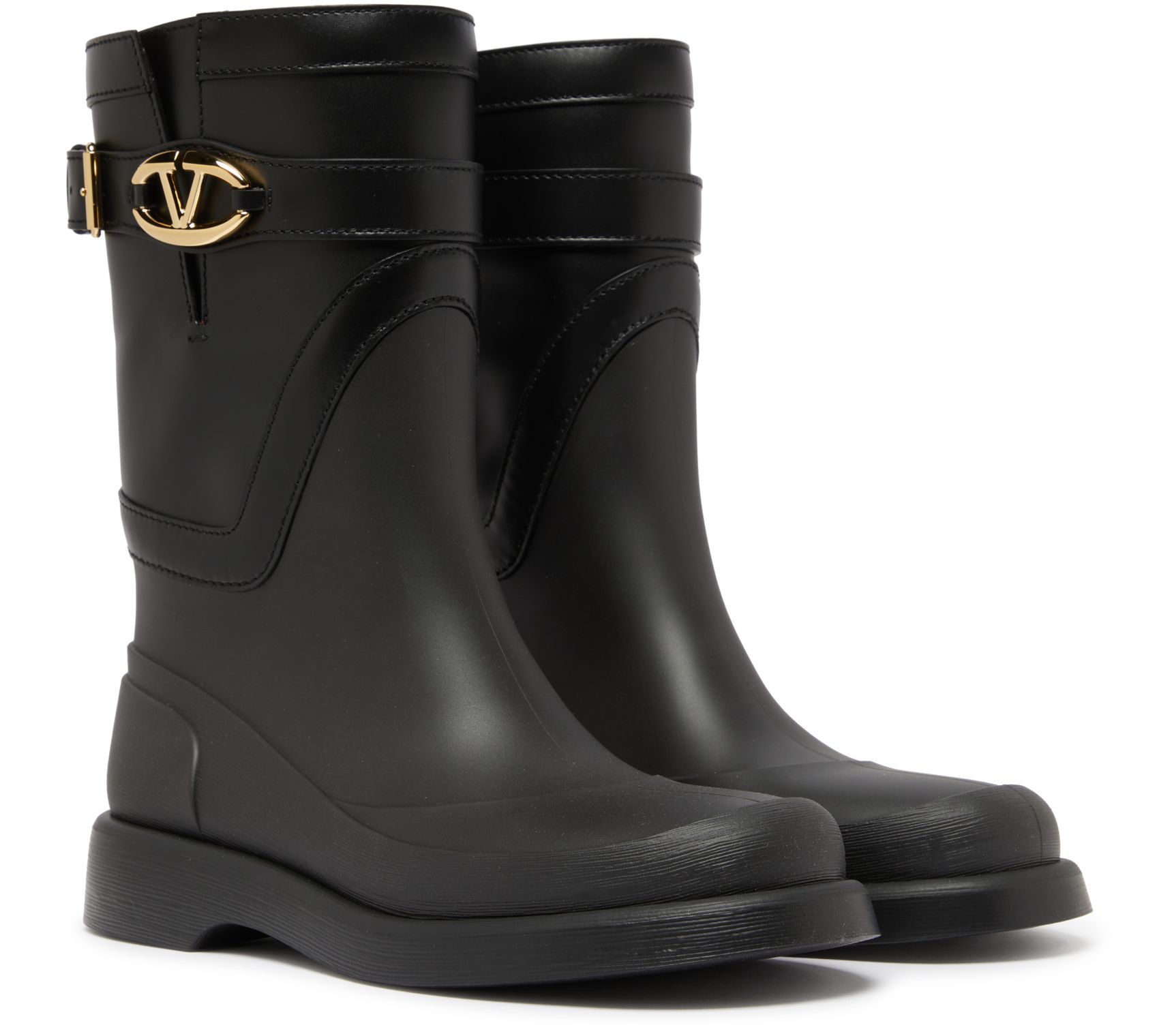 Valentino o1s22i1n0924 Vlogo Rain Boots in Black Size US 9 / IT 39 - 3 Thumbnail