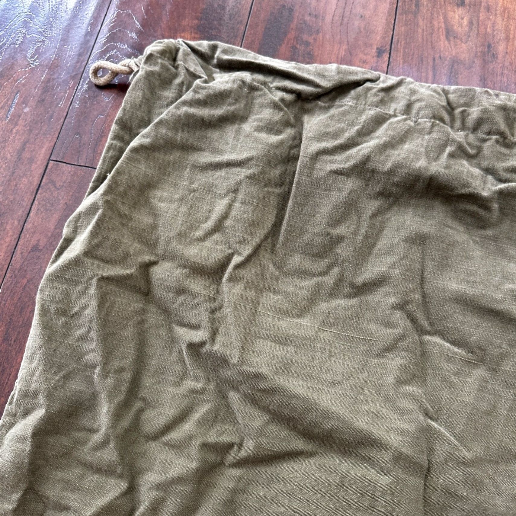 Vintage VINTAGE WWII Canvas Laundry Bag Military HBT Denim 1940s Tan Stencil Mens Size ONE SIZE - 3 Thumbnail