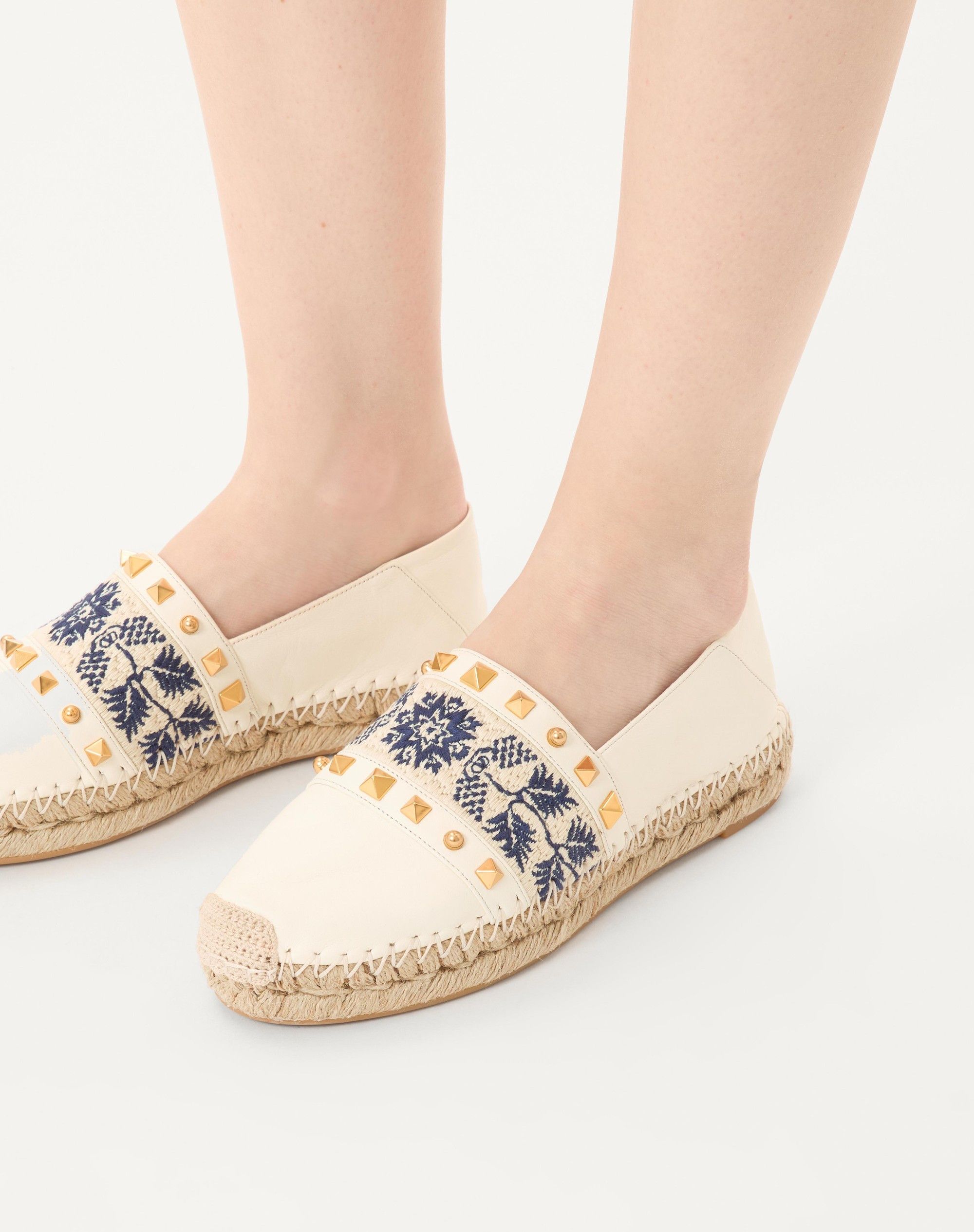 Valentino os11x0126 Espadrilles in Nappa With Embroidered Multicolor Size US 9 / IT 39 - 3 Thumbnail