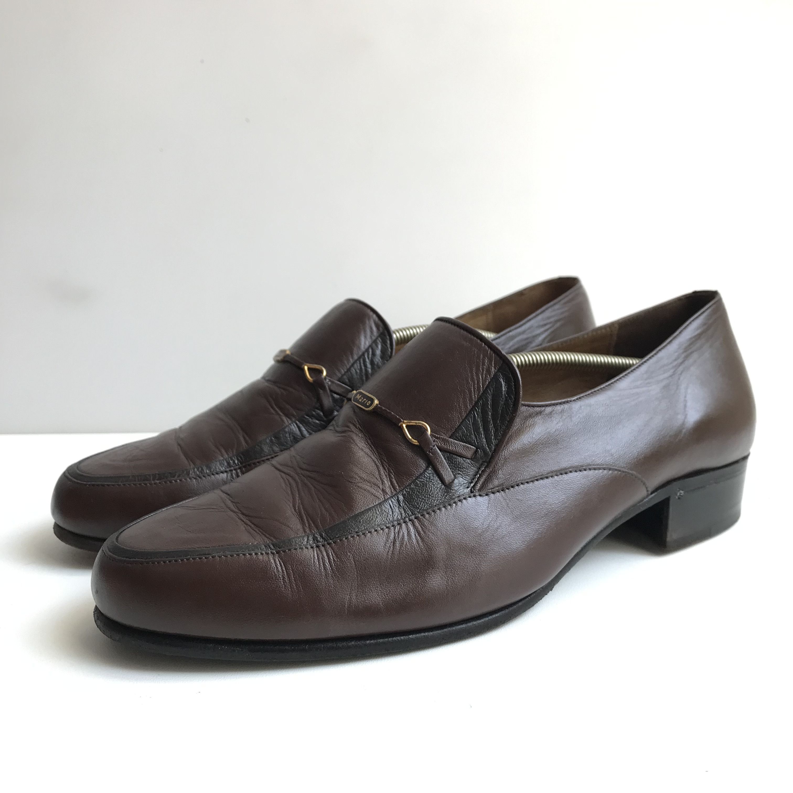 Designer Vintage Mario Minardi italian Penny Loafer Tassle brown Size US 8 / EU 41 - 16 Thumbnail