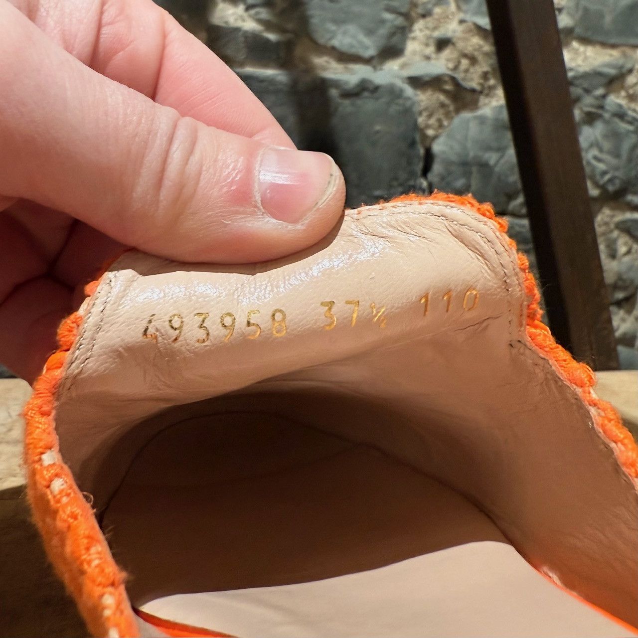 Gucci Gucci Neon Orange Lace Princetown Slippers Size US 7.5 / IT 37.5 - 7 Thumbnail