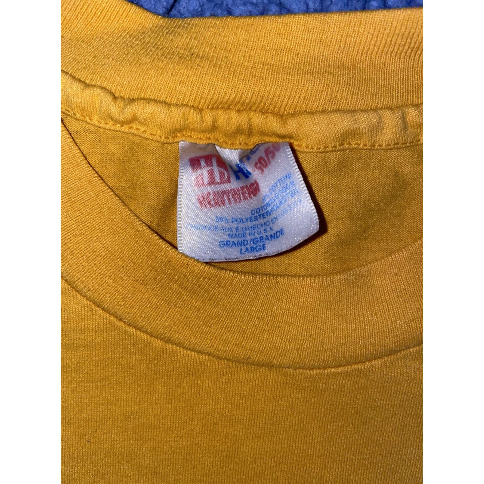 Hanes Hanes T-Shirt Men Large Yellow Stitch USA Heavy Single Stitch Shirt Size US L / EU 52-54 / 3 - 4 Thumbnail
