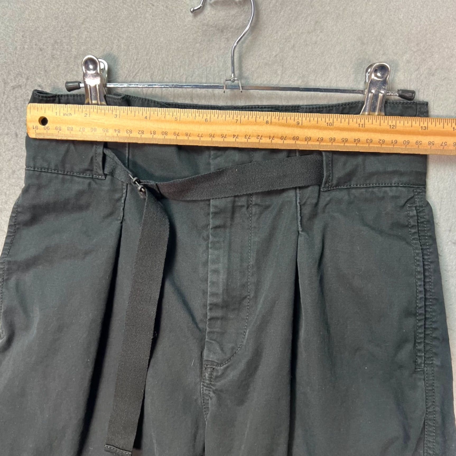 Rag & Bone rag & bone Womens Pants Utility Tapered Leg Black 24 Adult Womens High Rise Cotton Chino Pleated Size 42" / US 20 - 5 Thumbnail