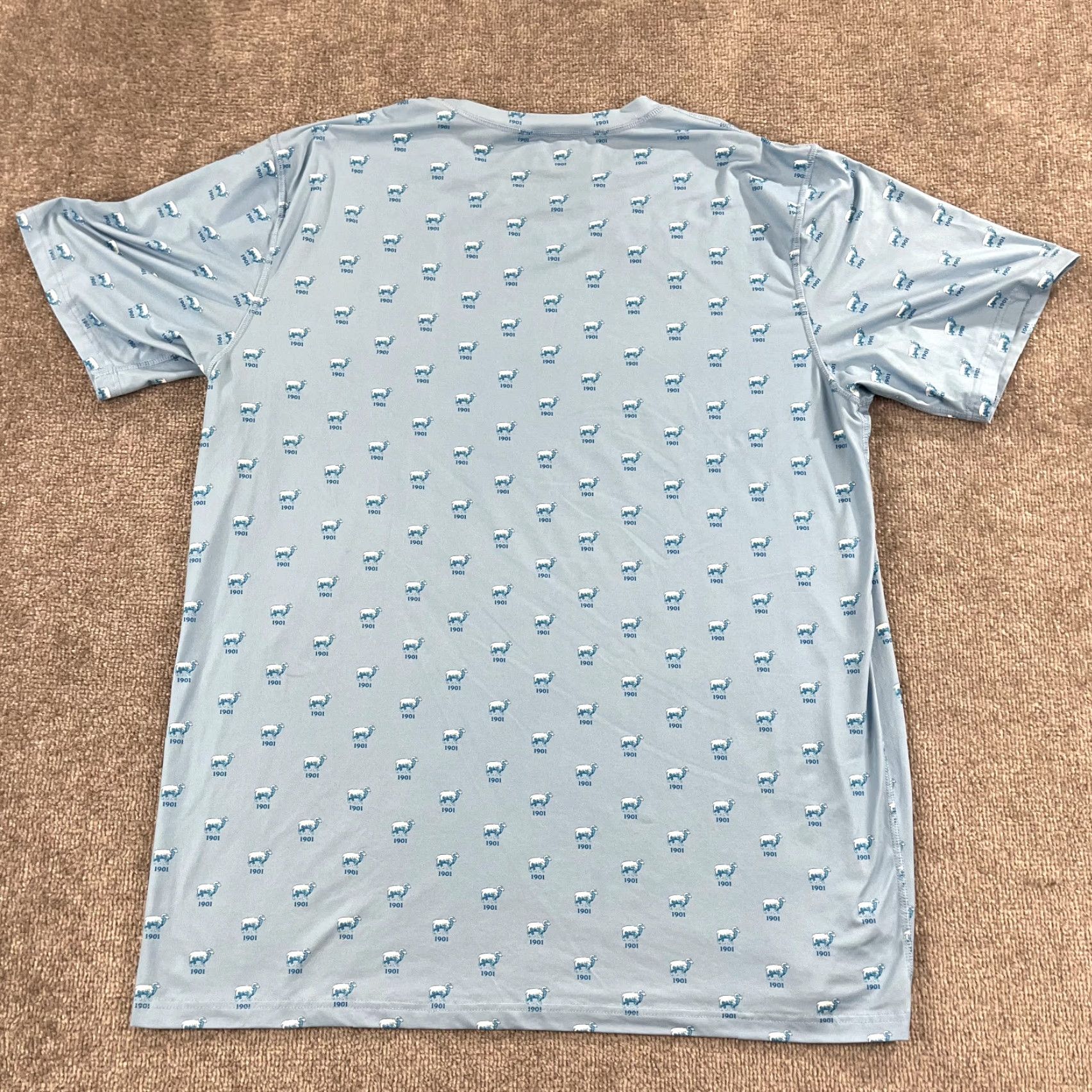 Arrow Harrow Wilmington Country Club Shirt Mens 2XL Blue All Over 1901 Private DE Preppy Sports Logo Graphic Print Crew Neck T-Shirt 2XL Men Size US XXL / EU 58 / 5 - 7 Thumbnail
