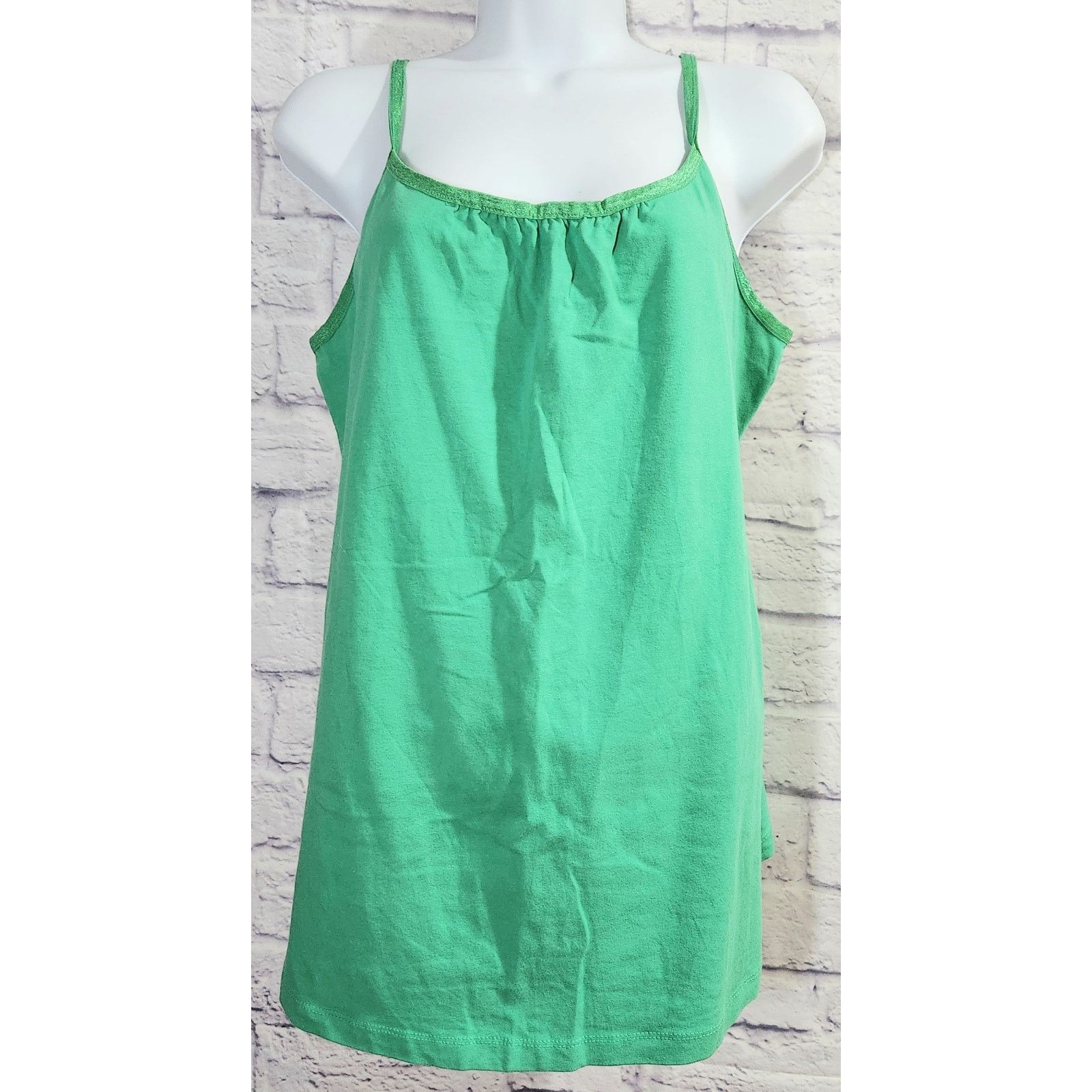 Other Lane Bryant Green Adjustable Spaghetti Strap Tank Top 14 16 Size XL / US 12-14 / IT 48-50 - 1 Thumbnail