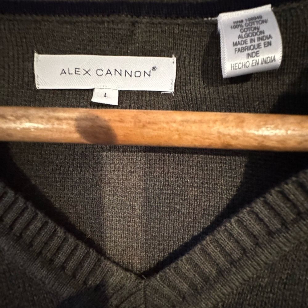 Alex Cannon Alex Cannon Men’s Cotton Olive Long Sleeve Sweater Size L Size US L / EU 52-54 / 3 - 6 Thumbnail
