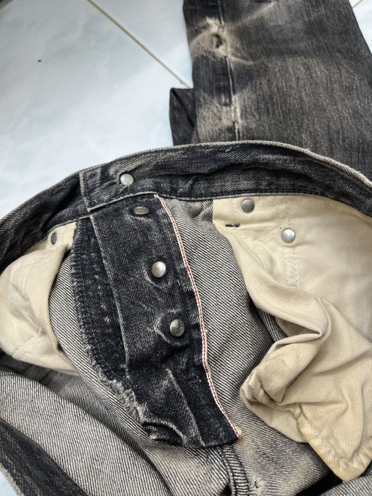 Ships Jet Blue × Vintage 🔥🔥🔥ARCHIVE SHIPS JET BLUE DISTRESSED SELVEDGE DENIM Size US 30 / EU 46 - 17 Thumbnail