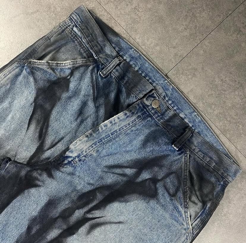Wrangler Wrangler Y2K Painted Baggy Jeans Size US 34 / EU 50 - 2 Thumbnail