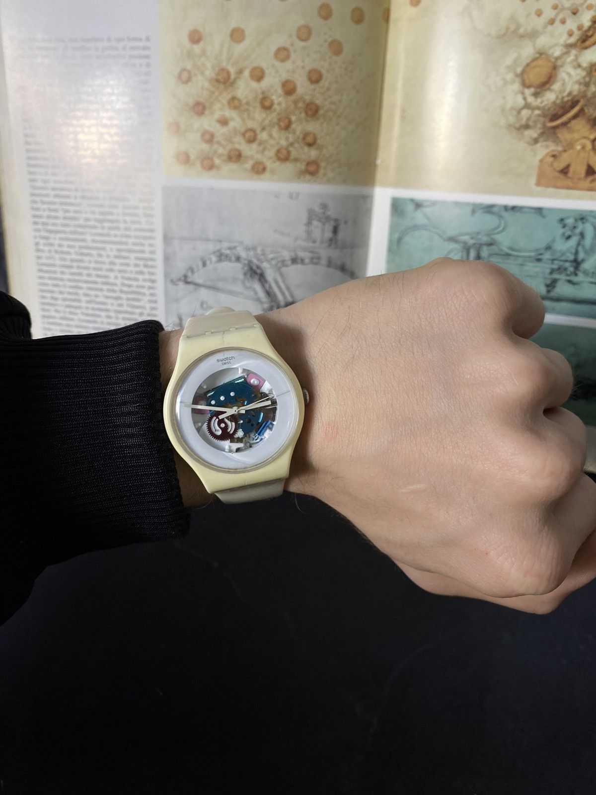 Jewelry × Swatch × Vintage Skeleton Swatch Watch with Open Design Size ONE SIZE - 1 Thumbnail