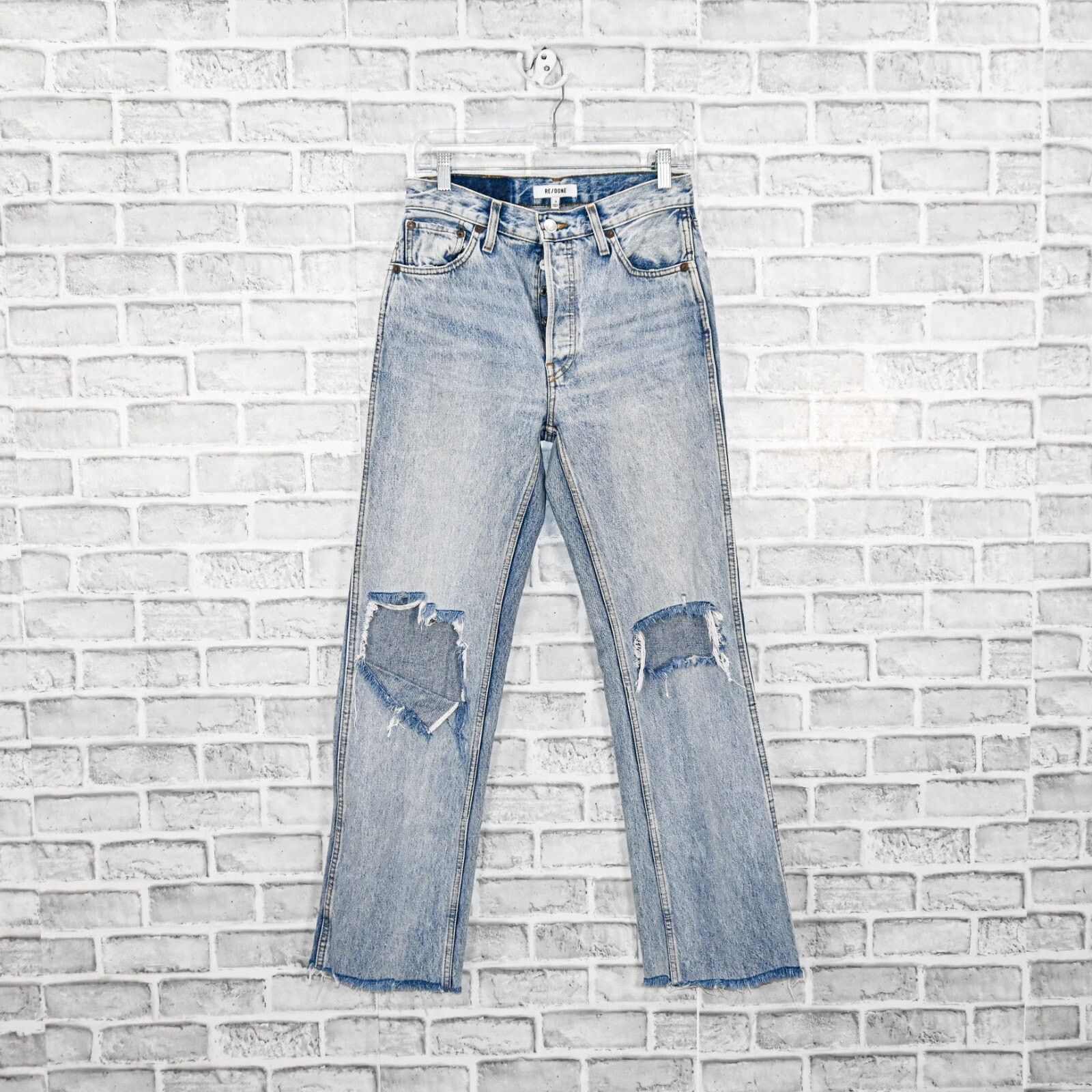 RE/DONE Re/Done 90s High Rise Loose leg Denim Jeans Playa Destroy Size 26" / US 2 / IT 38 - 6 Thumbnail