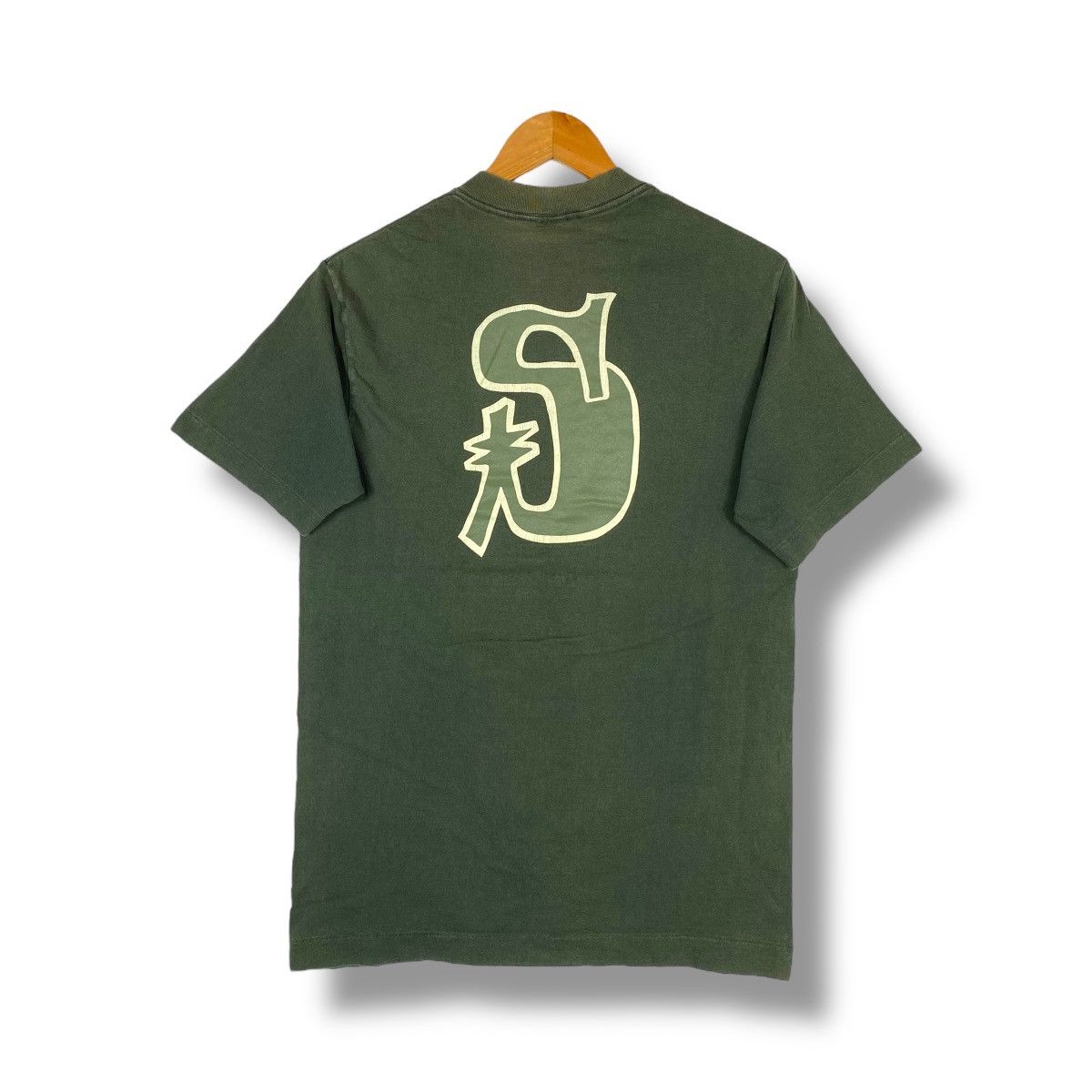 Stussy Stussy Nintendo 64 Logo T-Shirt Olive Green | Grailed