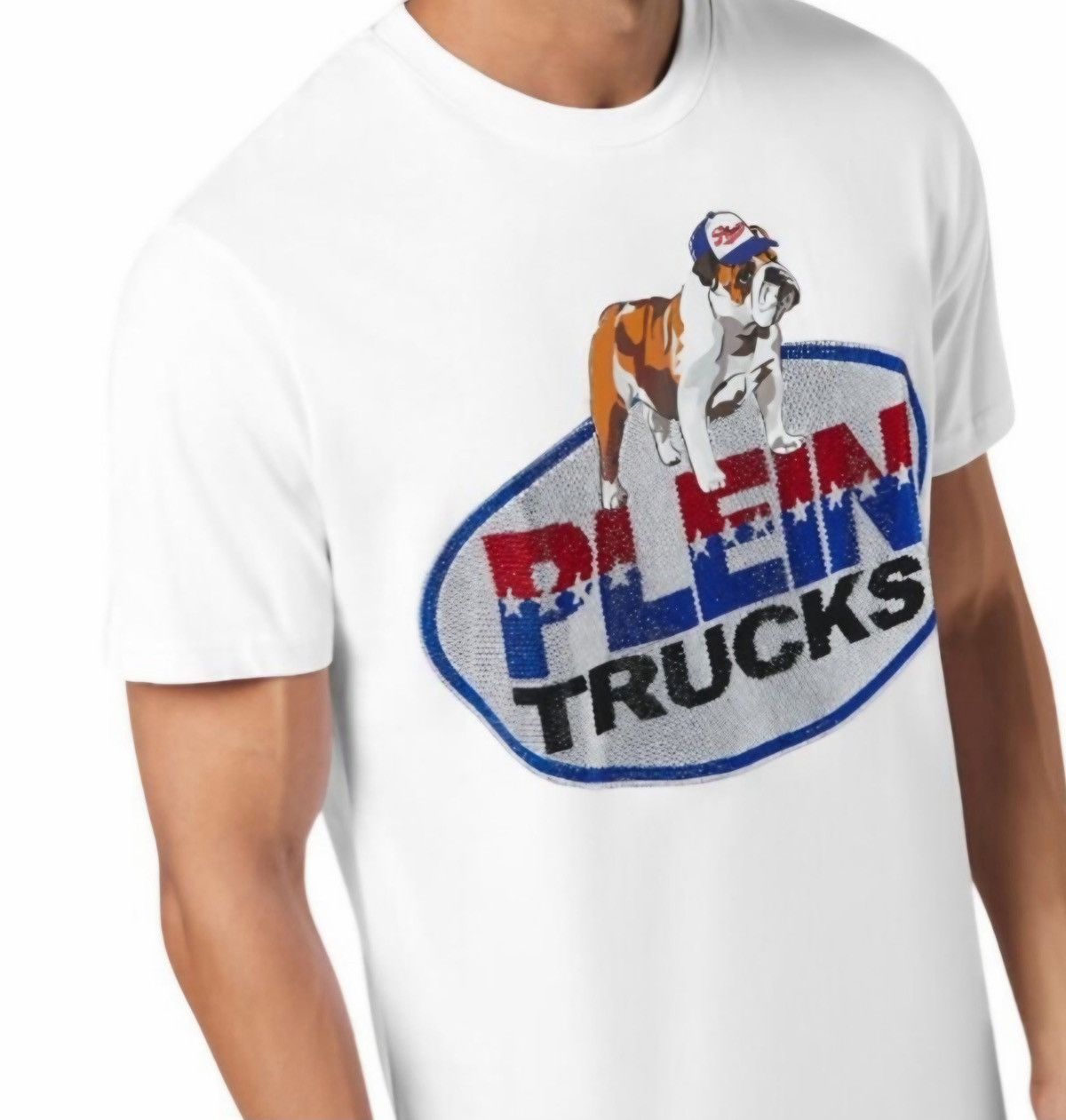 Philipp Plein Philip Plein Mens White Bulldog Tshirt XXL Size US XXL / EU 58 / 5 - 2 Thumbnail