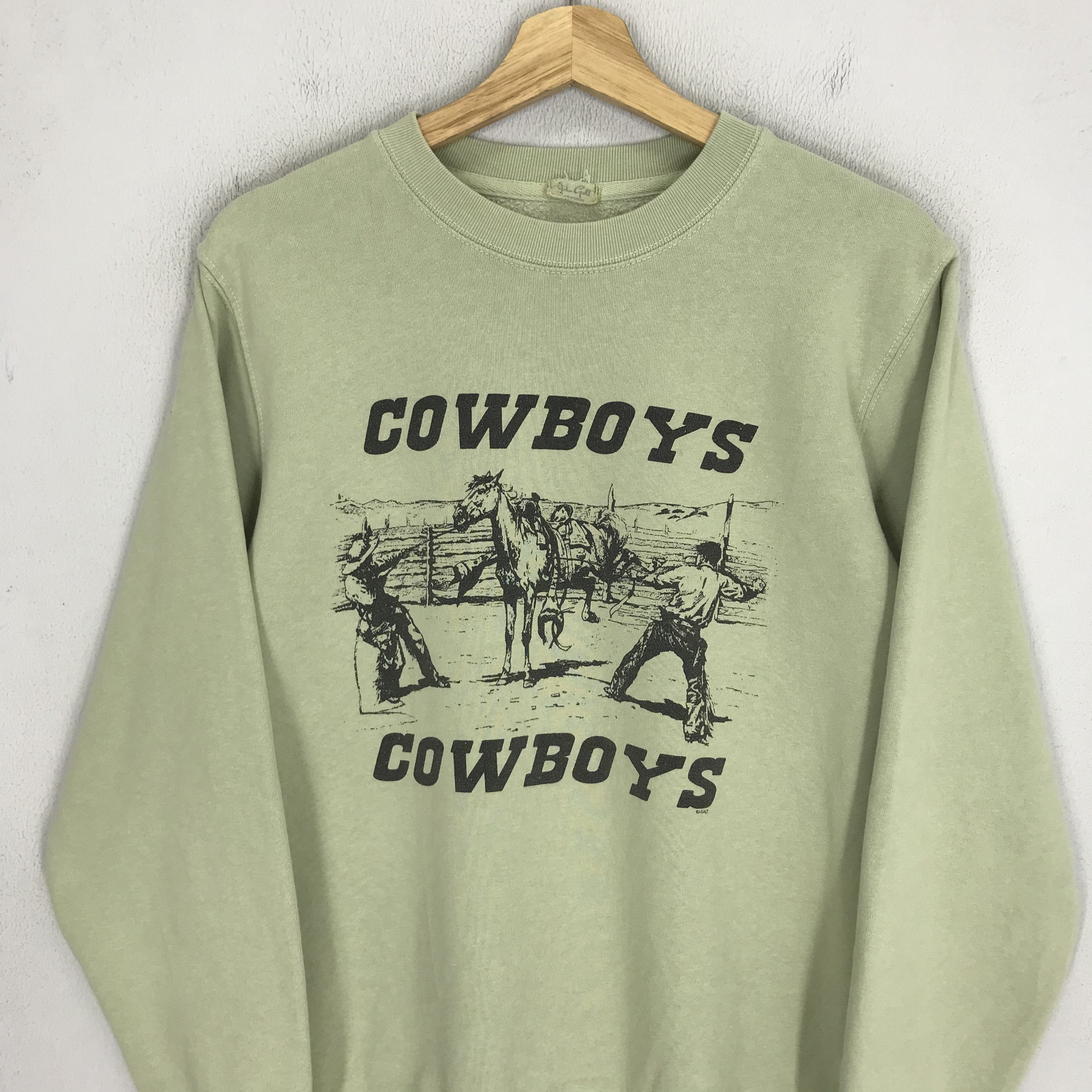 Cowboy Equipment Vintage Retro Graphic Cowboys Green Sweatshirt - 577 Size US S / EU 44-46 / 1 - 5 Thumbnail
