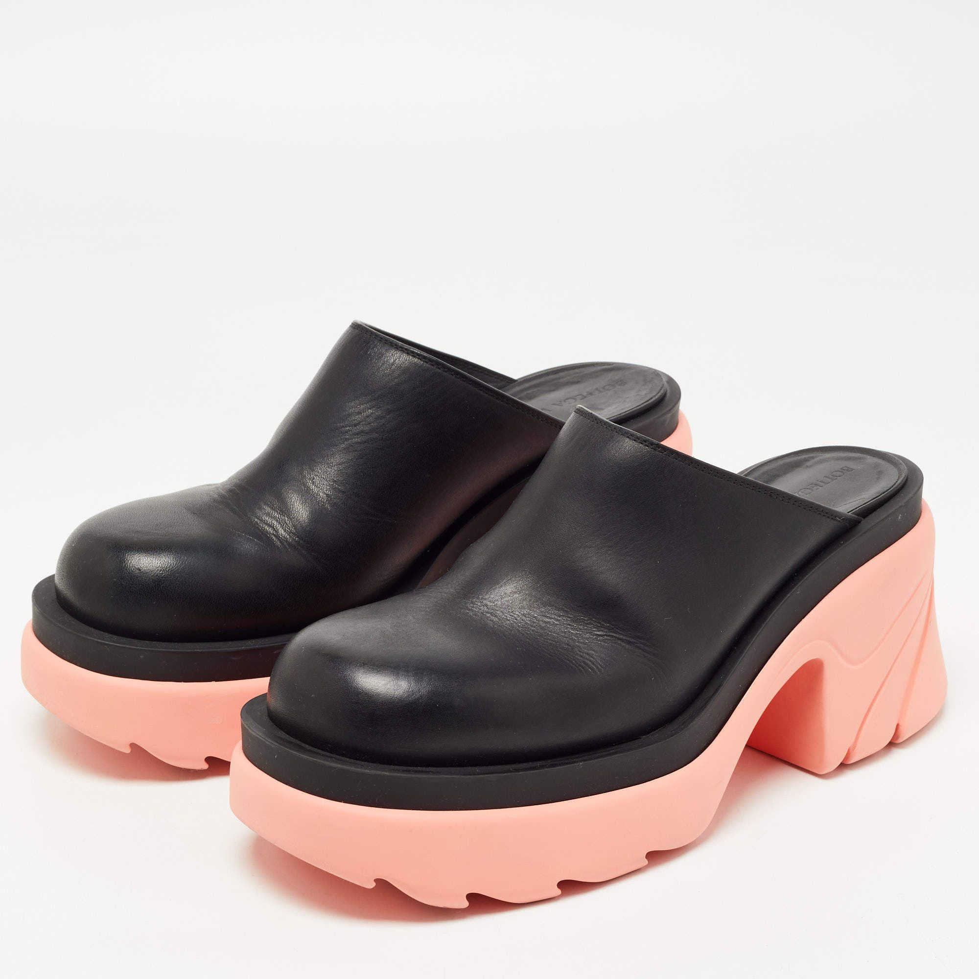 Bottega Veneta o1y0725 Rubber Sole Mules in Black Size US 10.5 / IT 40.5 - 2 Thumbnail