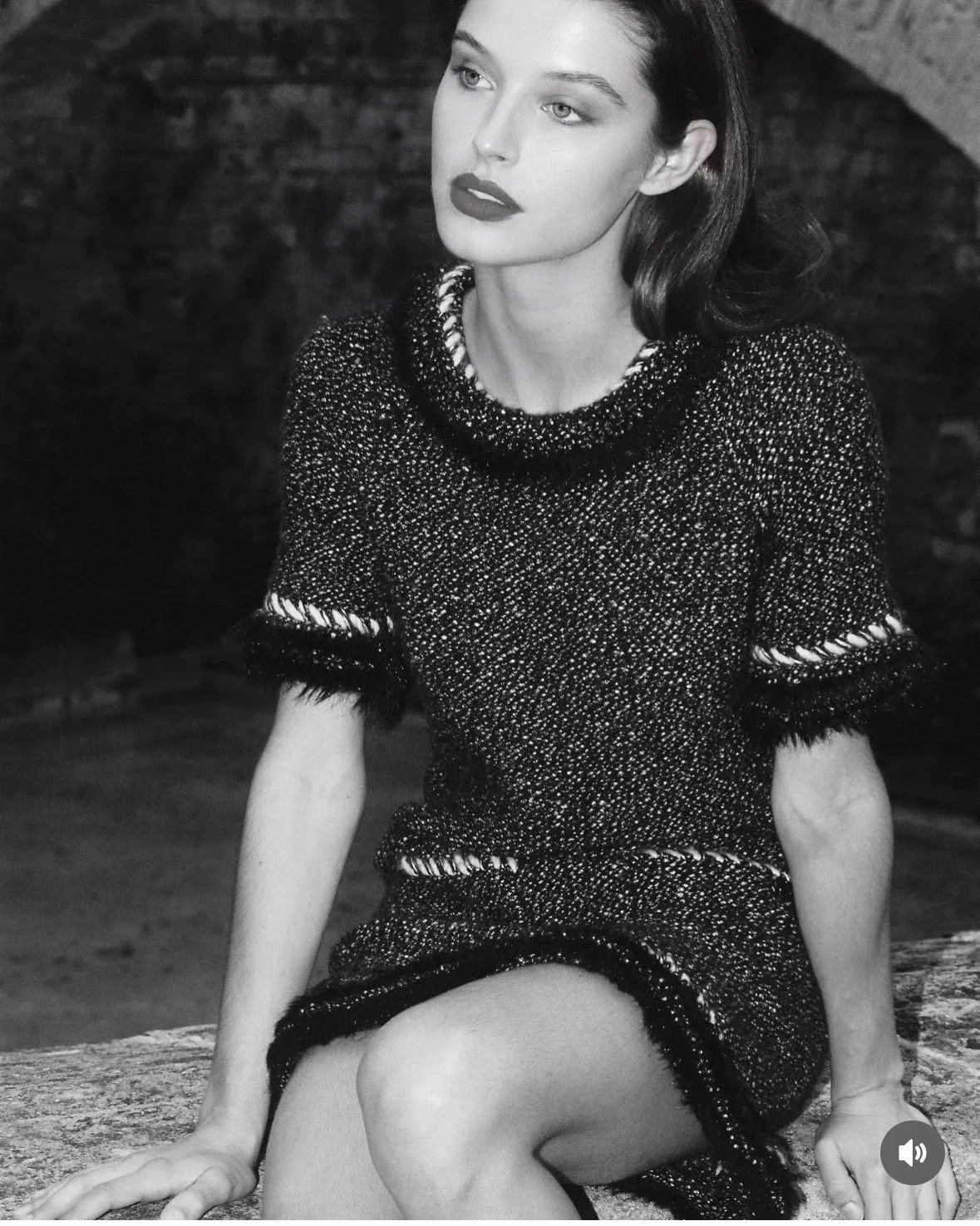 Chanel Chanel 2010AW Black White Cashmere Dress 36 Size XS / US 0-2 / IT 36-38 - 1 Thumbnail