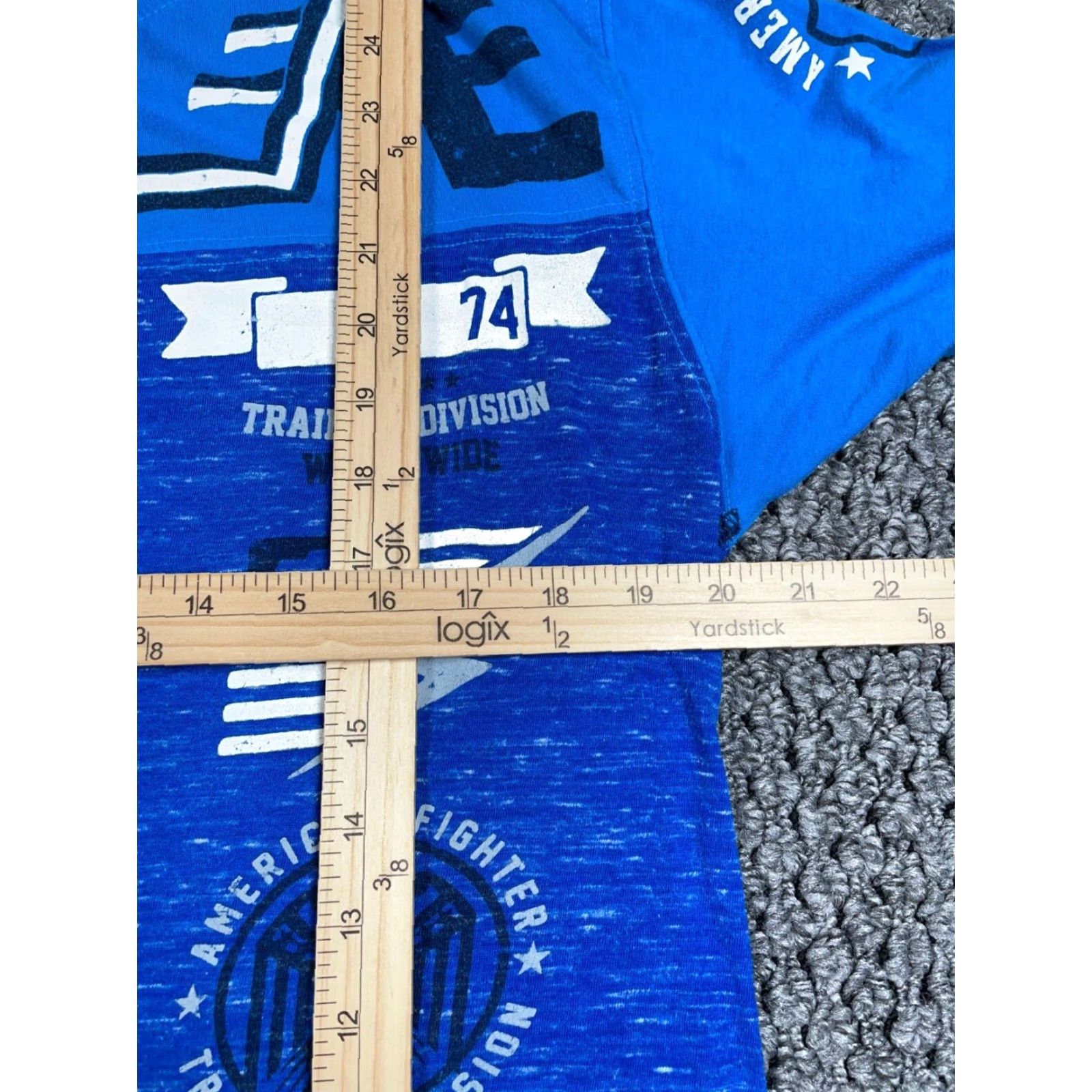 Vintage Affliction American Fighter T-Shirt Adult Large Blue Print Marled MMA Y2K Style Size US L / EU 52-54 / 3 - 5 Thumbnail