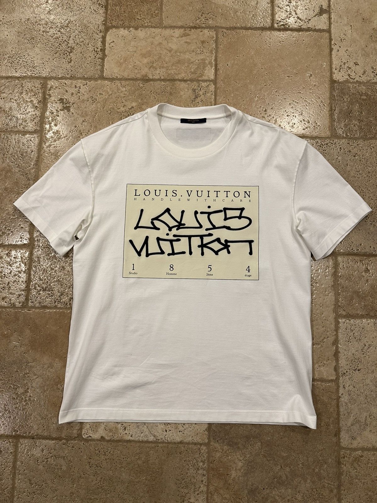 Louis Vuitton Louis Vuitton Signature Box Logo 1854 White T-Shirt Size US XXL / EU 58 / 5 - 3 Thumbnail