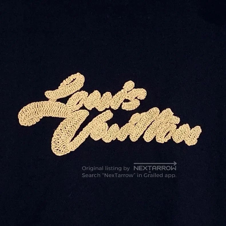 Louis Vuitton Louis Vuitton Black Logo Embroidered T. Size US S / EU 44-46 / 1 - 4 Thumbnail