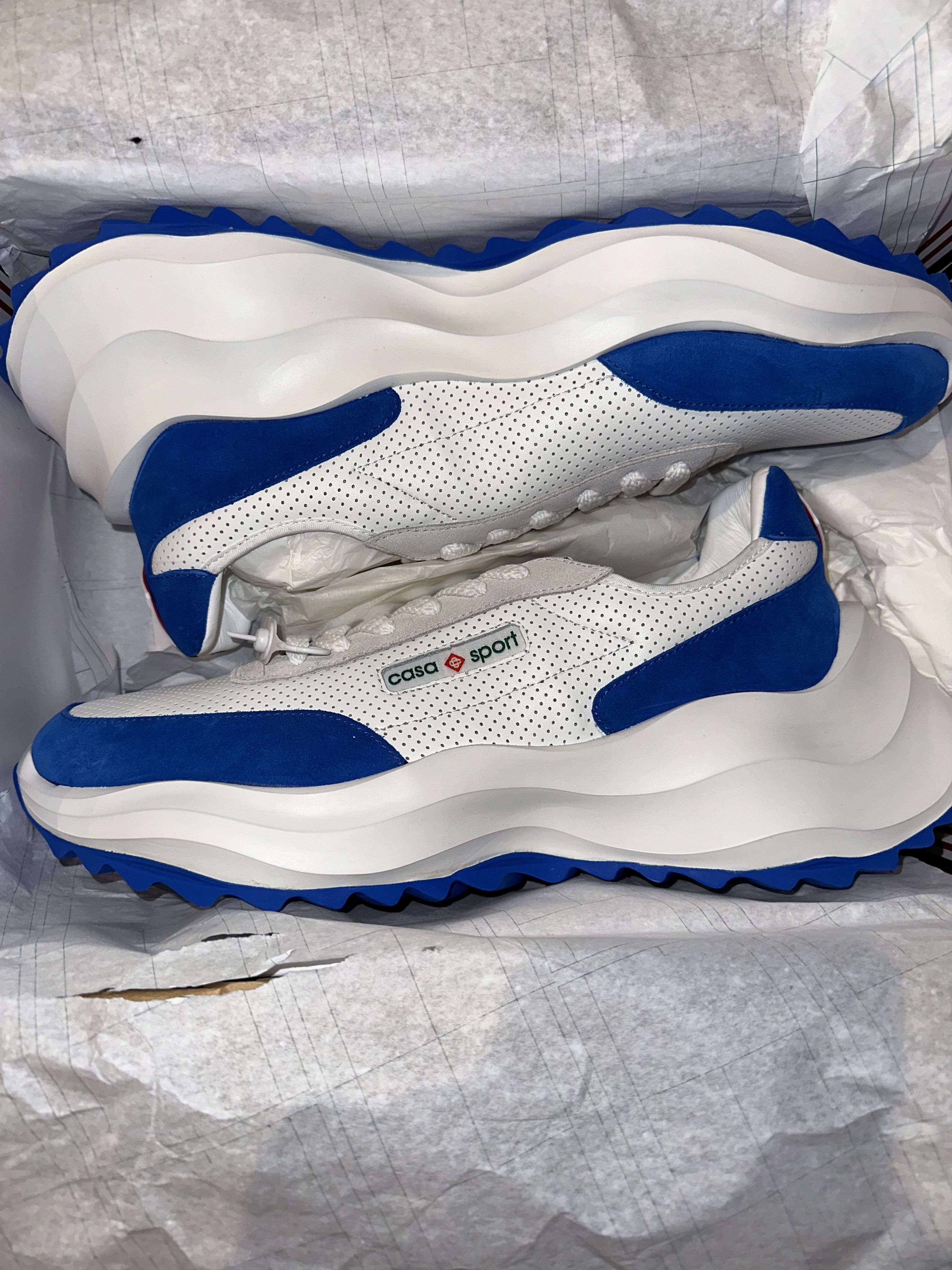 image of Casablanca Atlantis Colorblock Sneakers $325 Size 15(48) in Blue, Men's