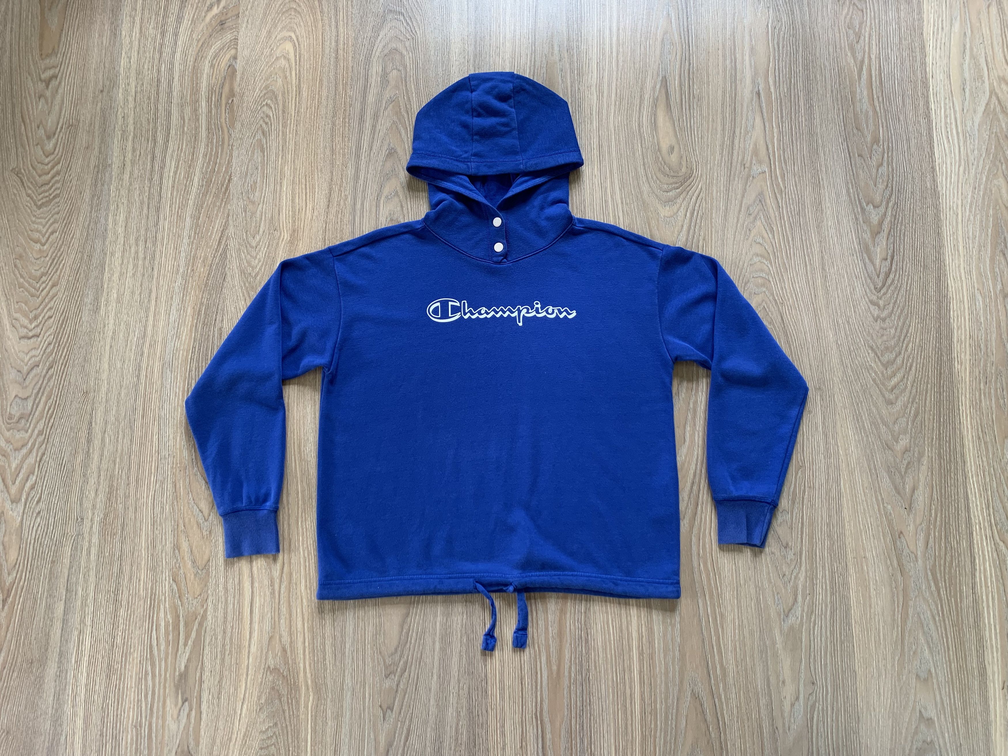 Champion × Vintage Champion Vintage Centr Logo Blue Hoodie Size US L / EU 52-54 / 3 - 1 Thumbnail
