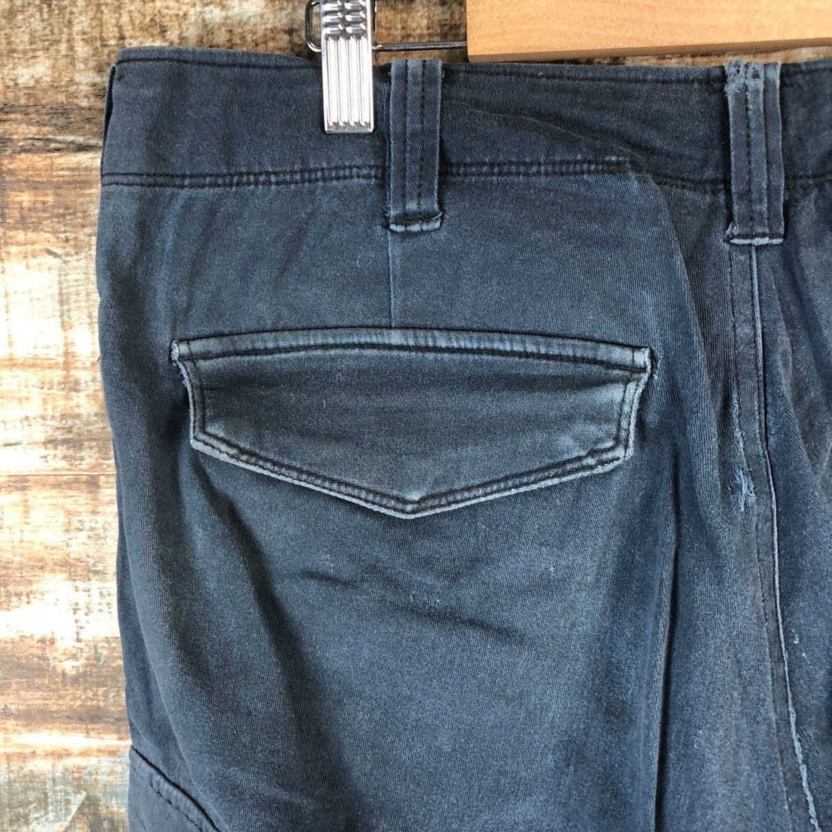 Japanese Brand DL Burtle Dark Blue ripped Cargo Multipocket Pants #C759 Size US 34 / EU 50 - 17 Thumbnail