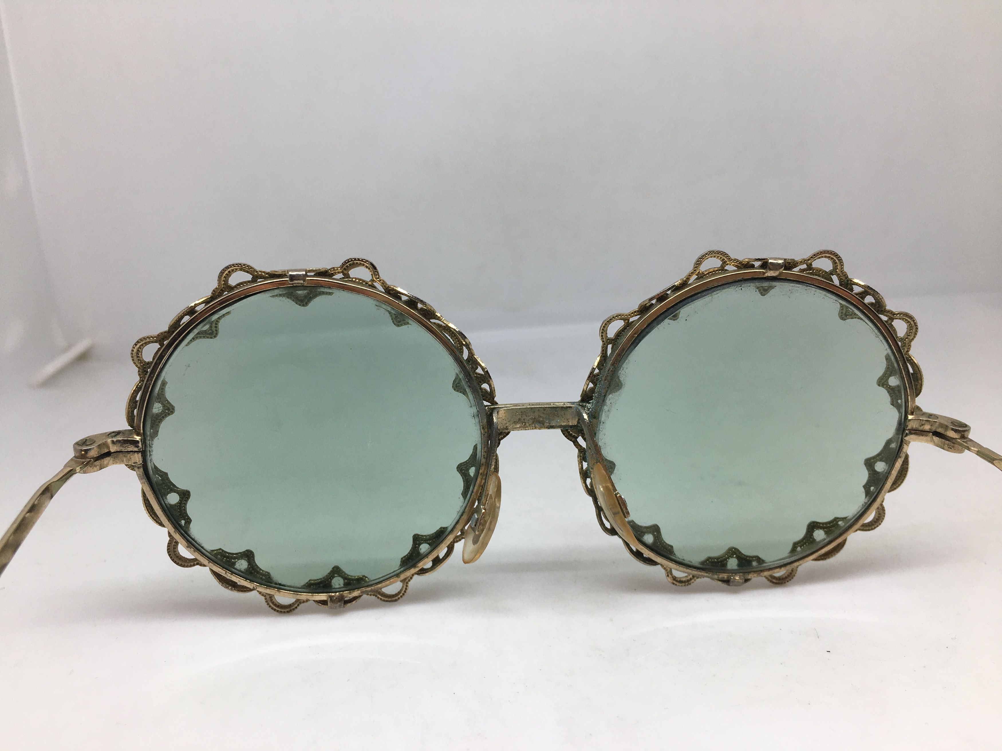 Vintage '66 MOD ROCOCO en oro OCCHIALI DA SOLE ITALIA Size ONE SIZE - 5 Thumbnail
