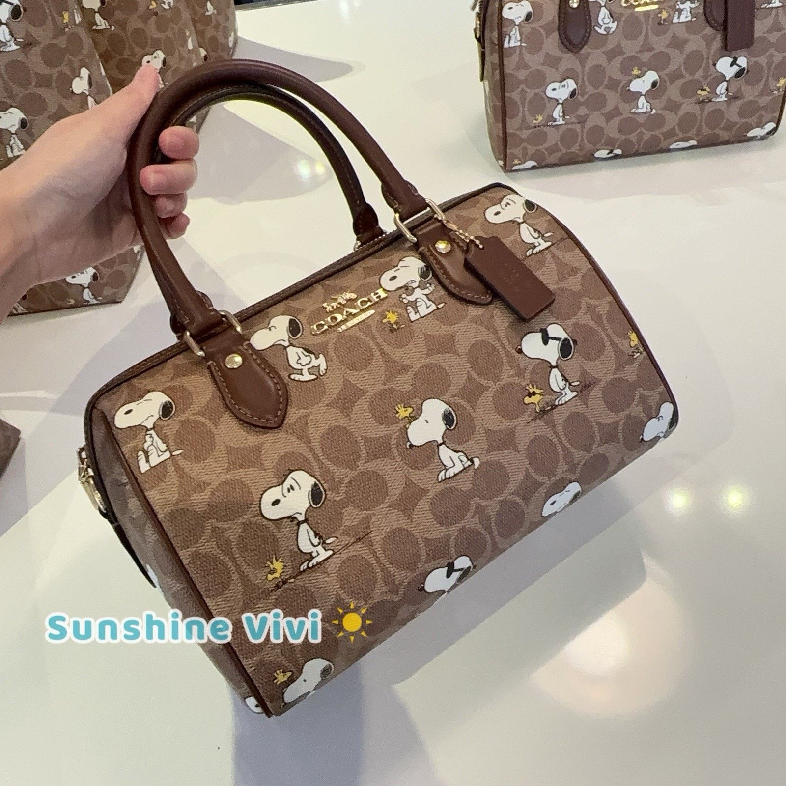 Coach NWT Coach X Peanuts Rowan Satchel Bag Snoopy Print CBM33 Size ONE SIZE - 6 Thumbnail