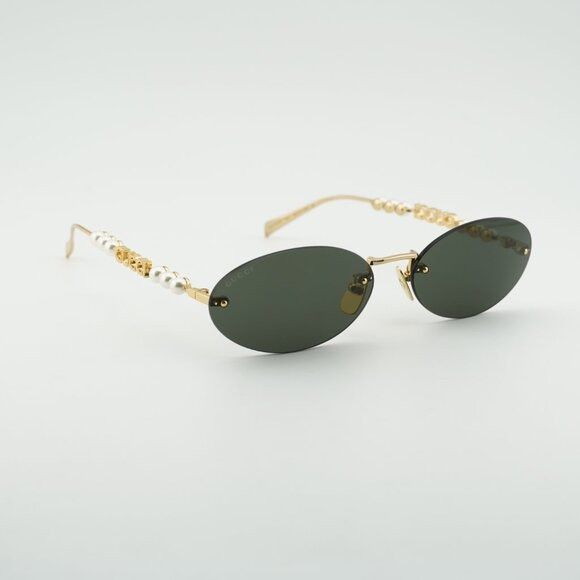 Gucci Gucci GG1922S 001 Sunglasses Gold with White Pearl Oval Size ONE SIZE - 4 Thumbnail