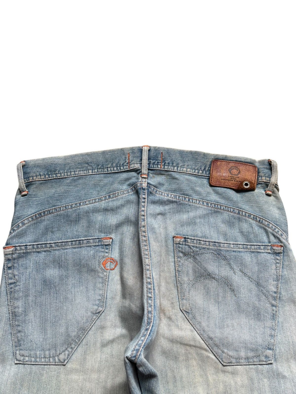 Edwin × Japanese Brand Vintage Edwin E Function Mud Wash Distress Baggy Jeans Size US 36 / EU 52 - 8 Thumbnail