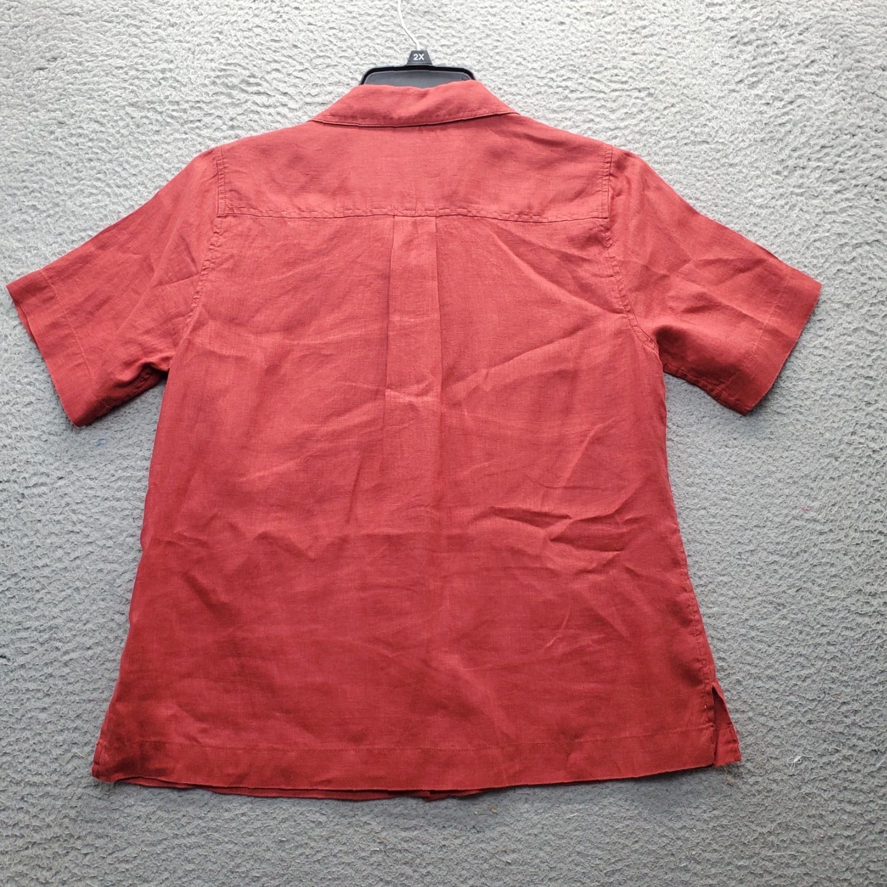 Coldwater Creek Coldwater Creek Shirt Womens S Dark Red Chest Pocket Short Sleeve Button Up Size S / US 4 / IT 40 - 2 Thumbnail