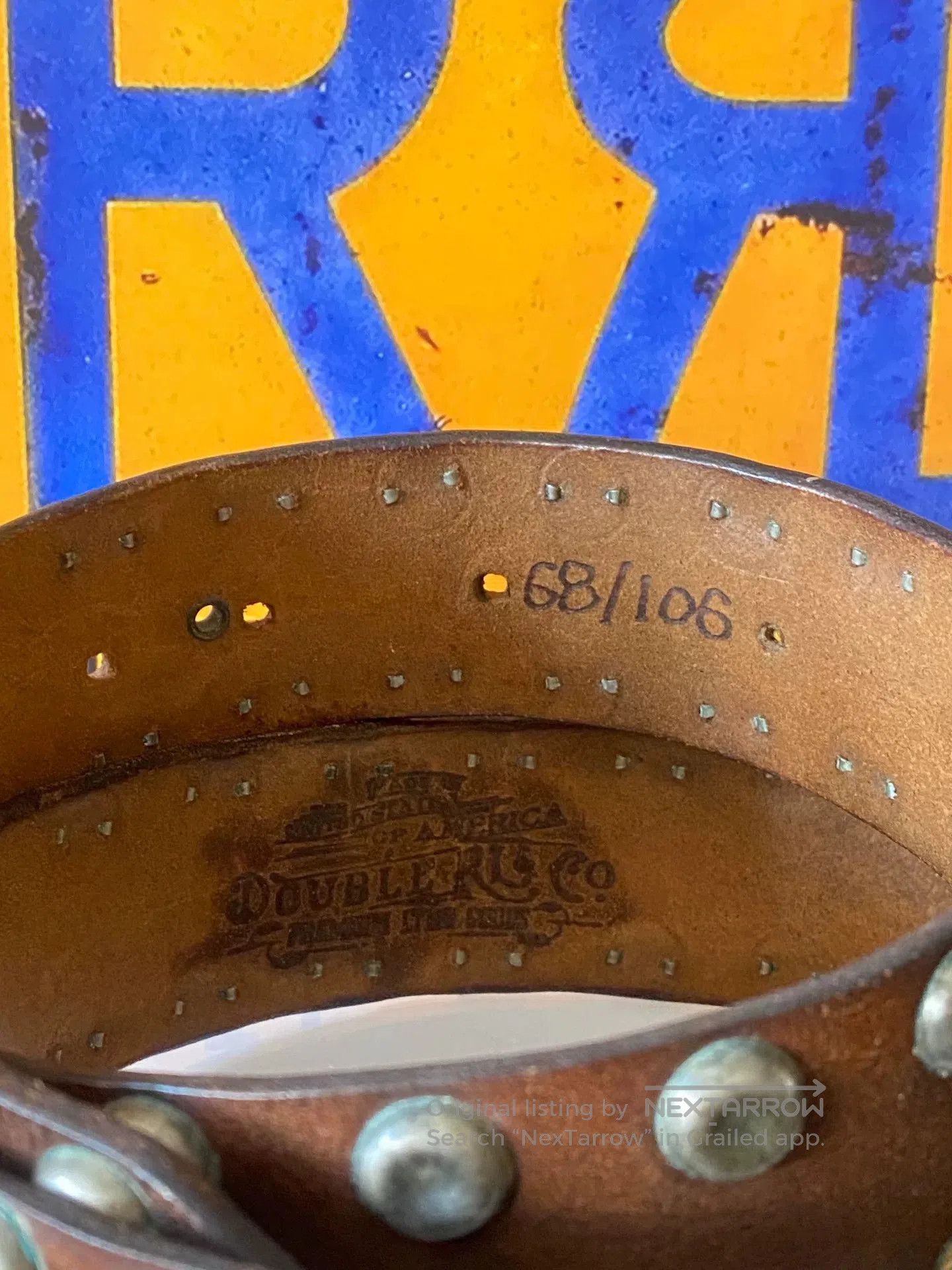 RRL Ralph Lauren Limited Edition Double RL Leather Belt. Size ONE SIZE - 2 Thumbnail