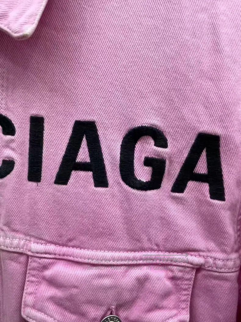 Balenciaga Balenciaga Letter Logo Embroidered Denim Jacket Size XXS / US 00 / IT 34 - 4 Thumbnail
