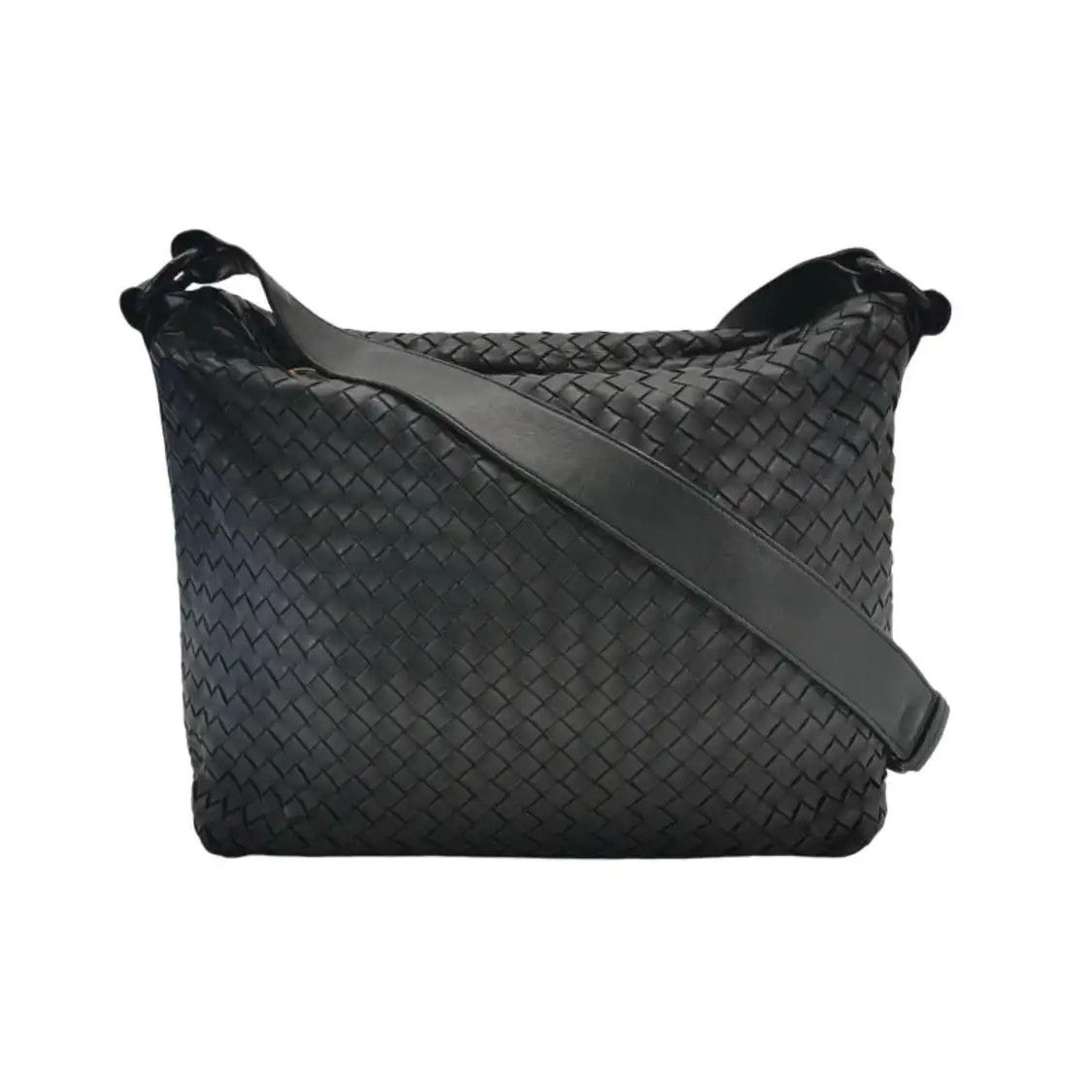 Bottega Veneta BOTTEGA VENETA Parachute black cowhide leather woven crossbody bag Size ONE SIZE - 1 Thumbnail