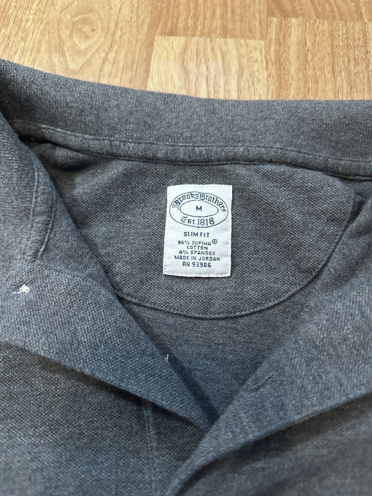 Brooks Brothers × Designer Brooks Brothers Grey Polo Slim Fit Size US M / EU 48-50 / 2 - 2 Thumbnail