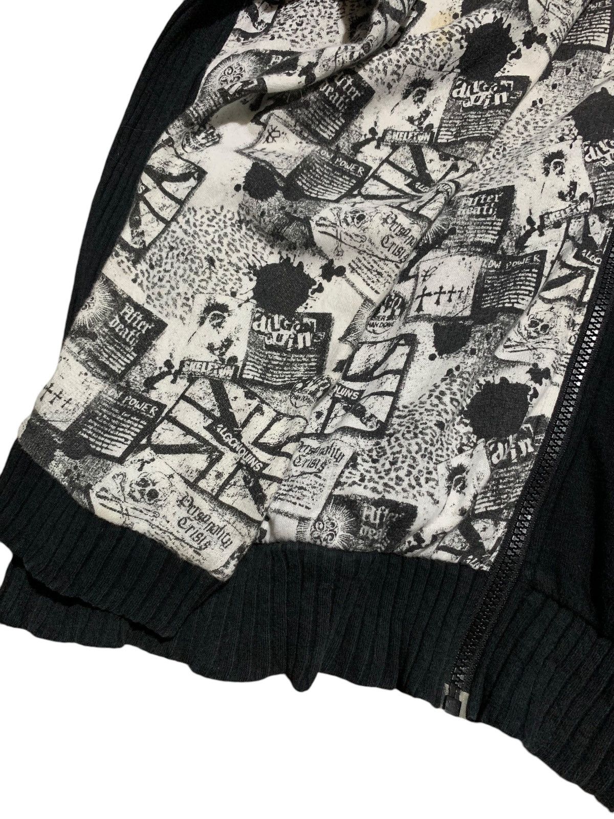 If Six Was Nine 2000s Algonquins poem cross skull rock punk fur hoodie Size US L / EU 52-54 / 3 - 7 Thumbnail